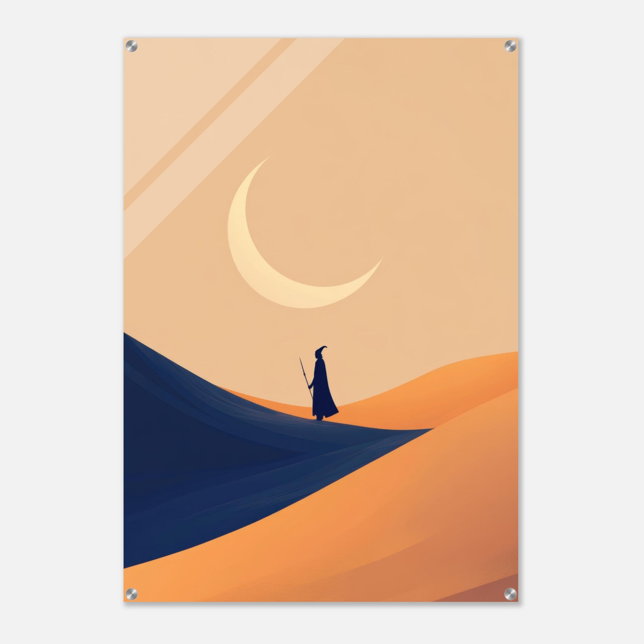 Acrylic Print Portrait - Minimalist Magical Landscape A sleek minimalist 3 - Shop Ai Art WebShop - Digital Art online Store