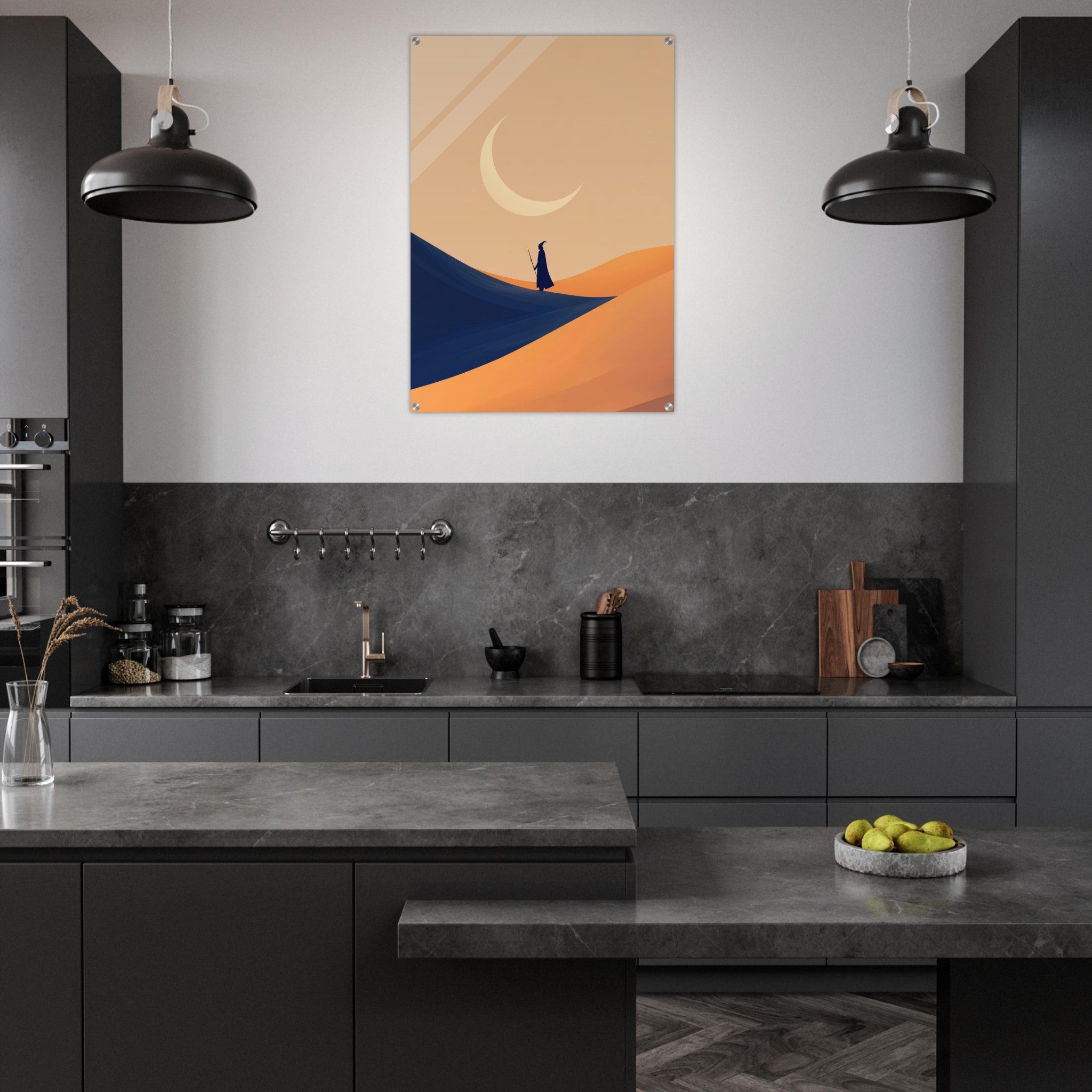 Acrylic Print Portrait - Minimalist Magical Landscape A sleek minimalist 3 - Shop Ai Art WebShop - Digital Art online Store