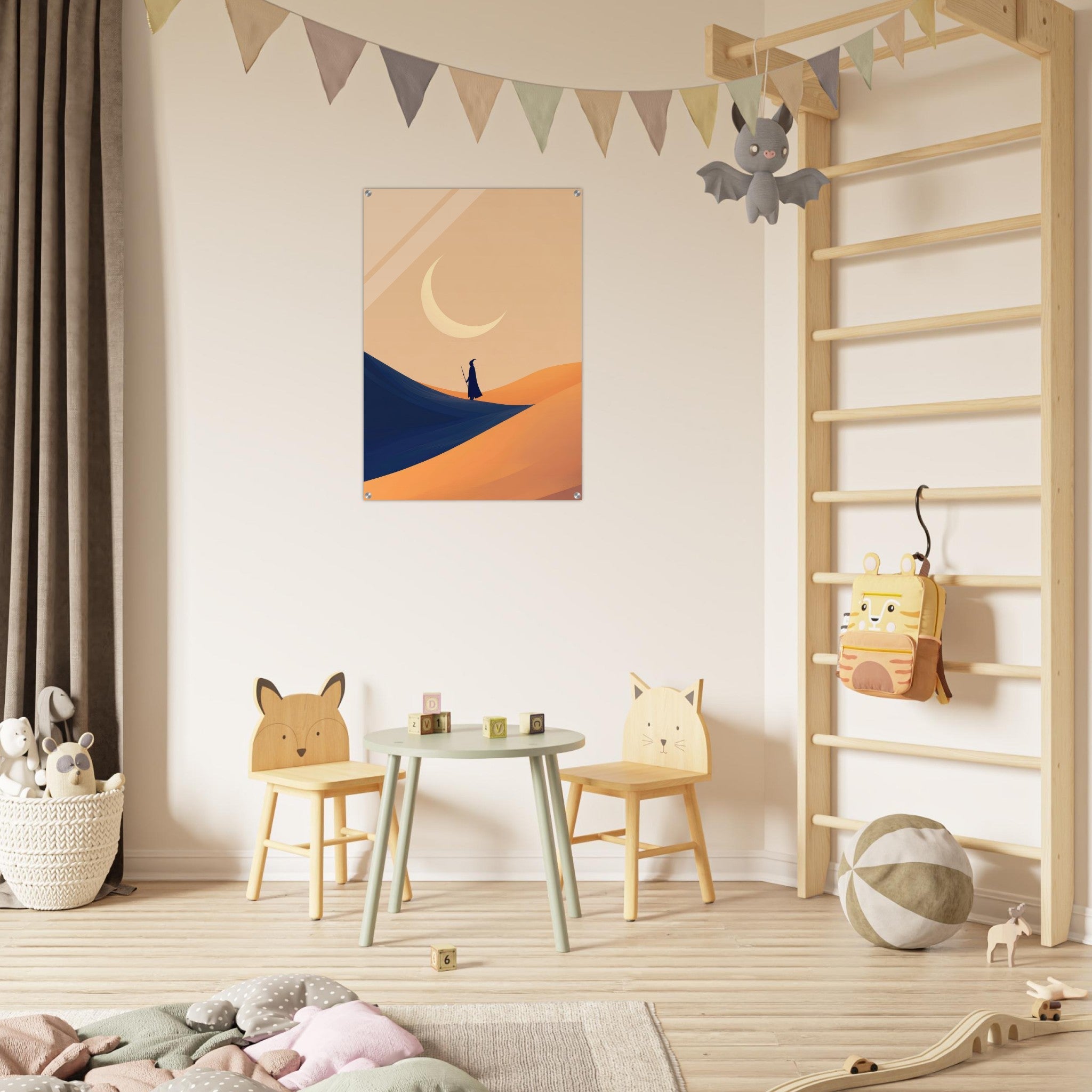 Acrylic Print Portrait - Minimalist Magical Landscape A sleek minimalist 3 - Shop Ai Art WebShop - Digital Art online Store