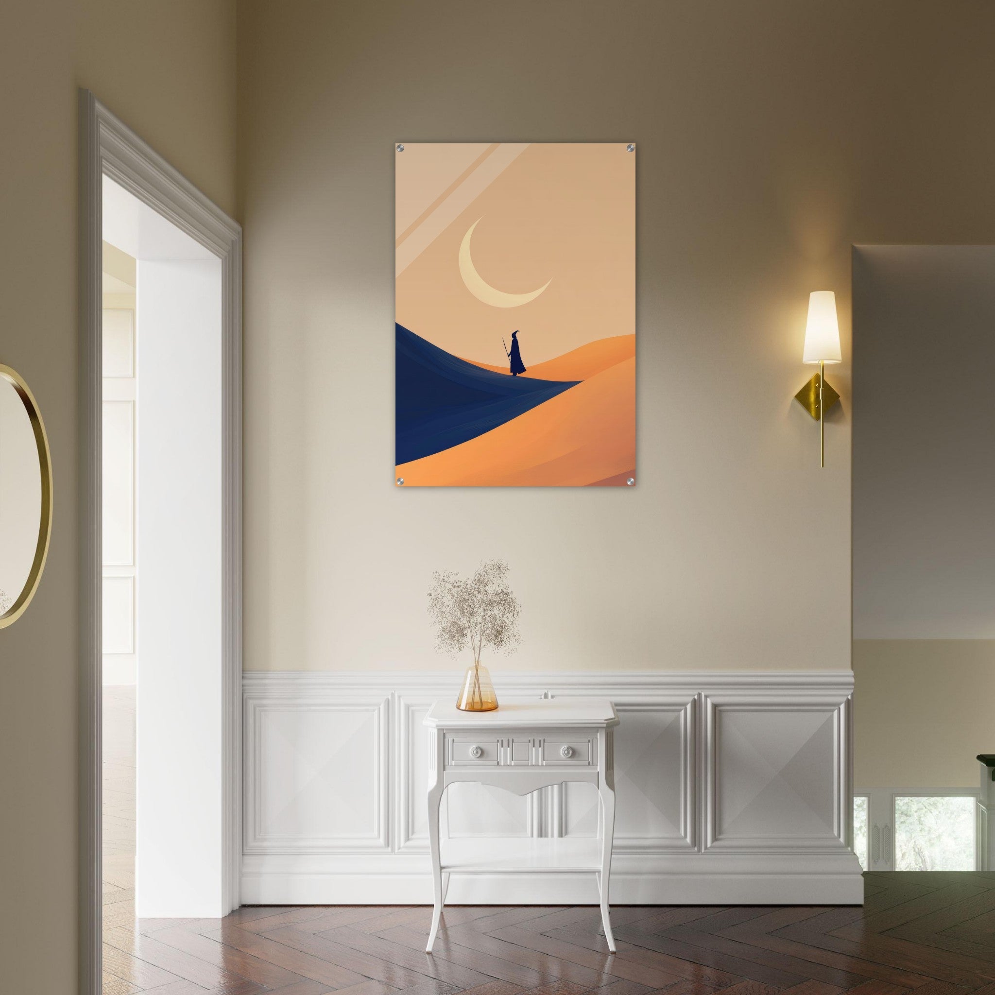 Acrylic Print Portrait - Minimalist Magical Landscape A sleek minimalist 3 - Shop Ai Art WebShop - Digital Art online Store