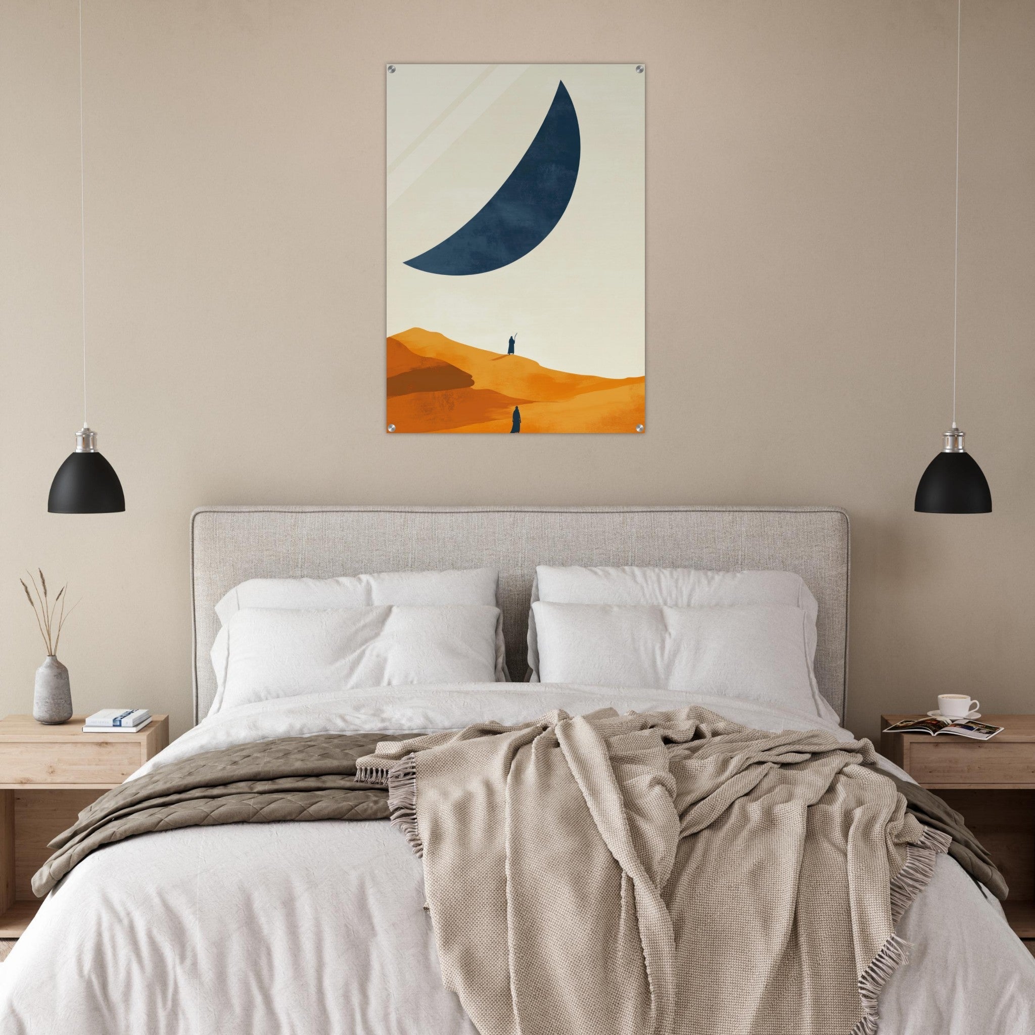 Acrylic Print Portrait - Minimalist Magical Landscape A sleek minimalist - Shop Ai Art WebShop - Digital Art online Store
