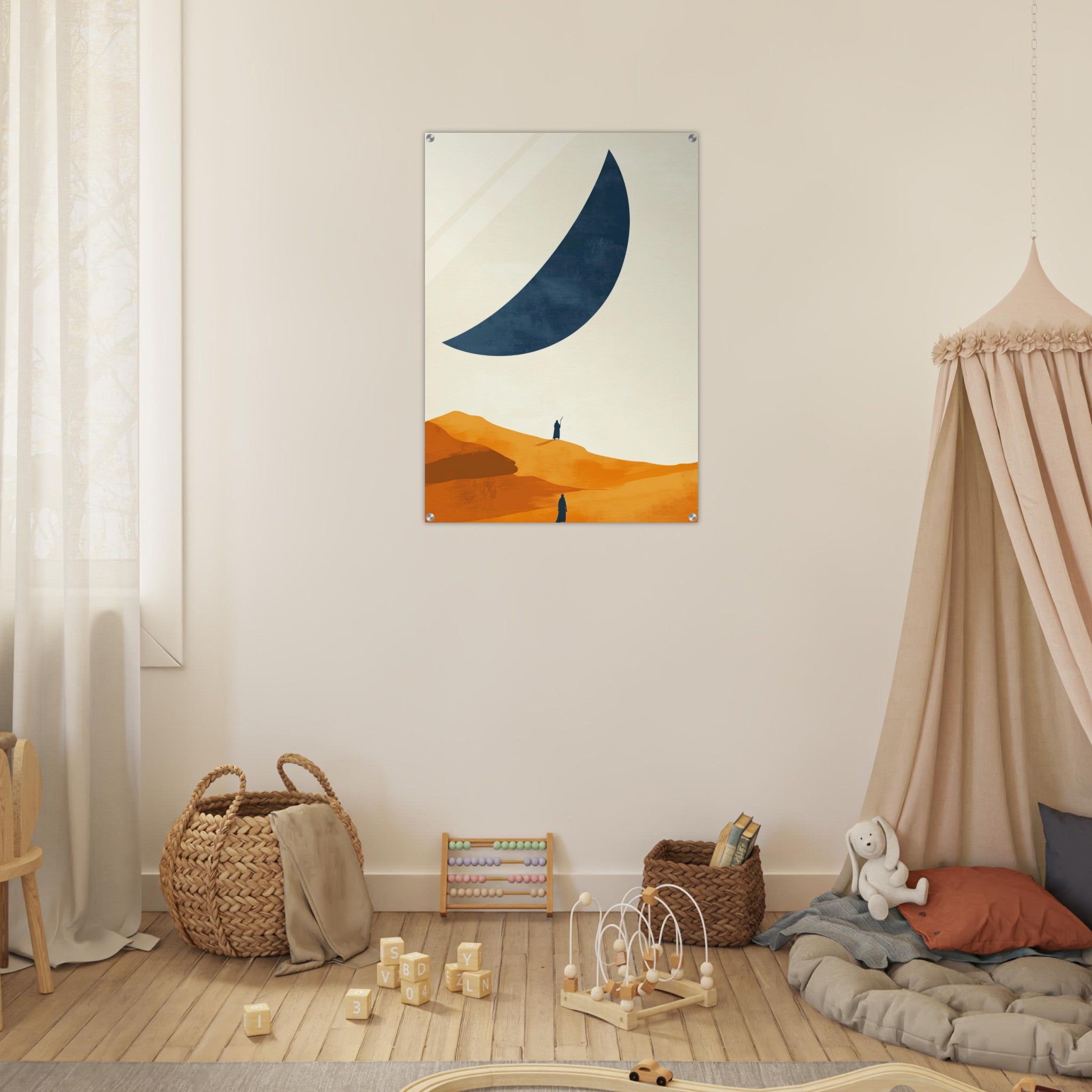 Acrylic Print Portrait - Minimalist Magical Landscape A sleek minimalist - Shop Ai Art WebShop - Digital Art online Store