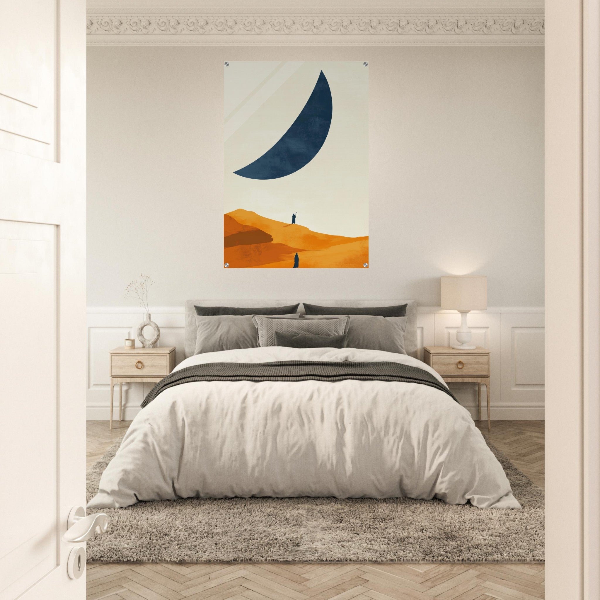 Acrylic Print Portrait - Minimalist Magical Landscape A sleek minimalist - Shop Ai Art WebShop - Digital Art online Store
