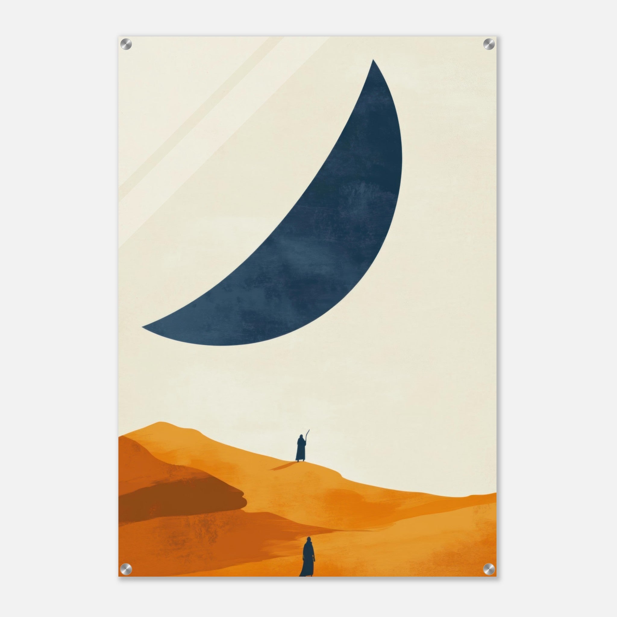 Acrylic Print Portrait - Minimalist Magical Landscape A sleek minimalist - Shop Ai Art WebShop - Digital Art online Store
