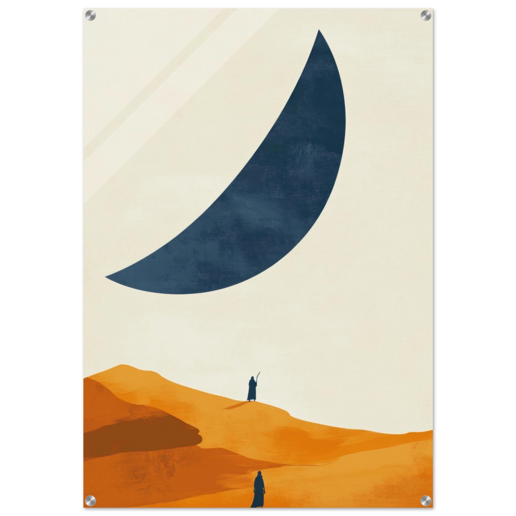 Acrylic Print Portrait - Minimalist Magical Landscape A sleek minimalist - Shop Ai Art WebShop - Digital Art online Store