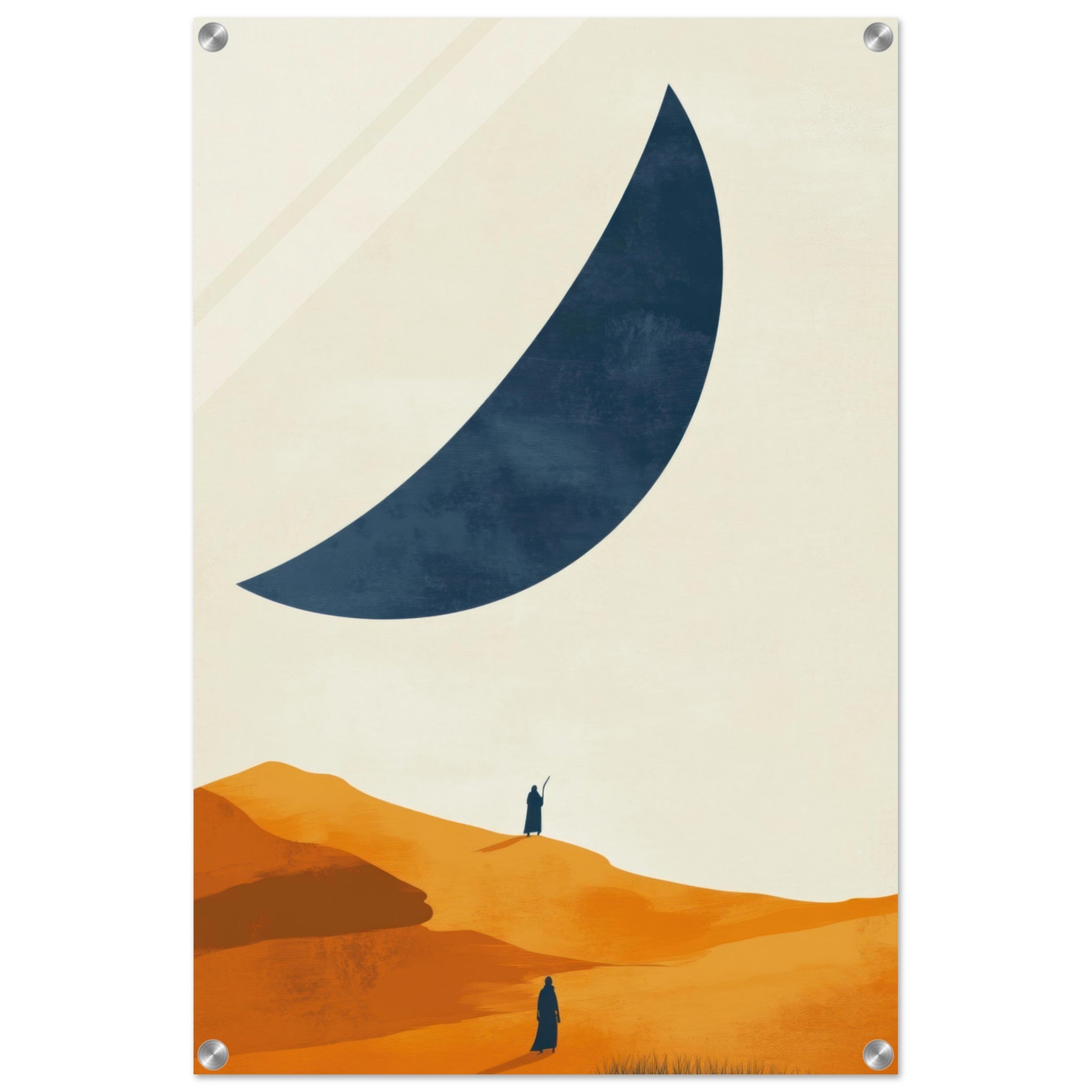 Acrylic Print Portrait - Minimalist Magical Landscape A sleek minimalist - Shop Ai Art WebShop - Digital Art online Store