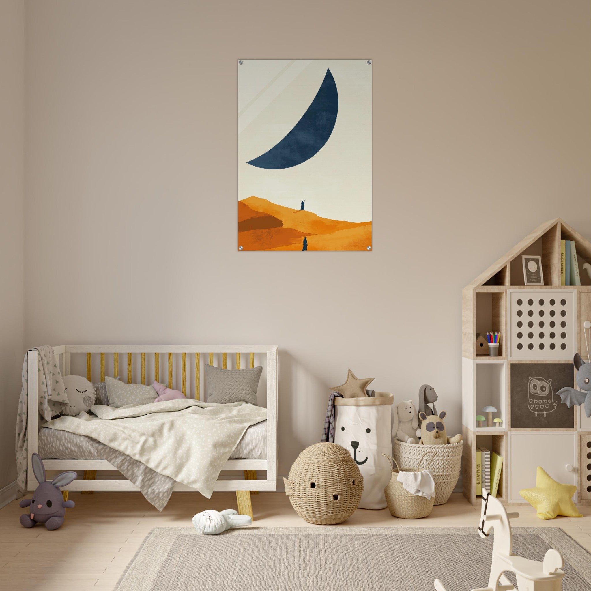 Acrylic Print Portrait - Minimalist Magical Landscape A sleek minimalist - Shop Ai Art WebShop - Digital Art online Store