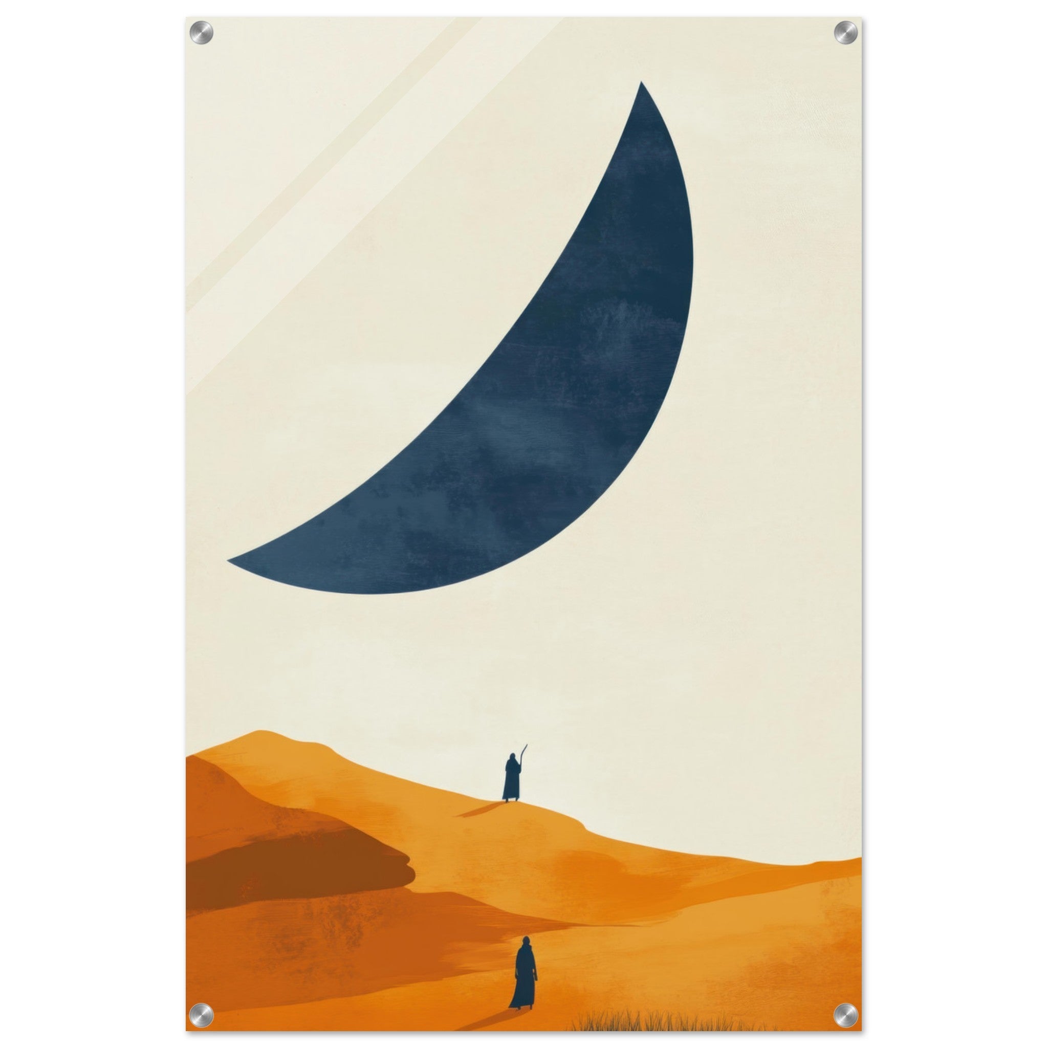 Acrylic Print Portrait - Minimalist Magical Landscape A sleek minimalist - Shop Ai Art WebShop - Digital Art online Store