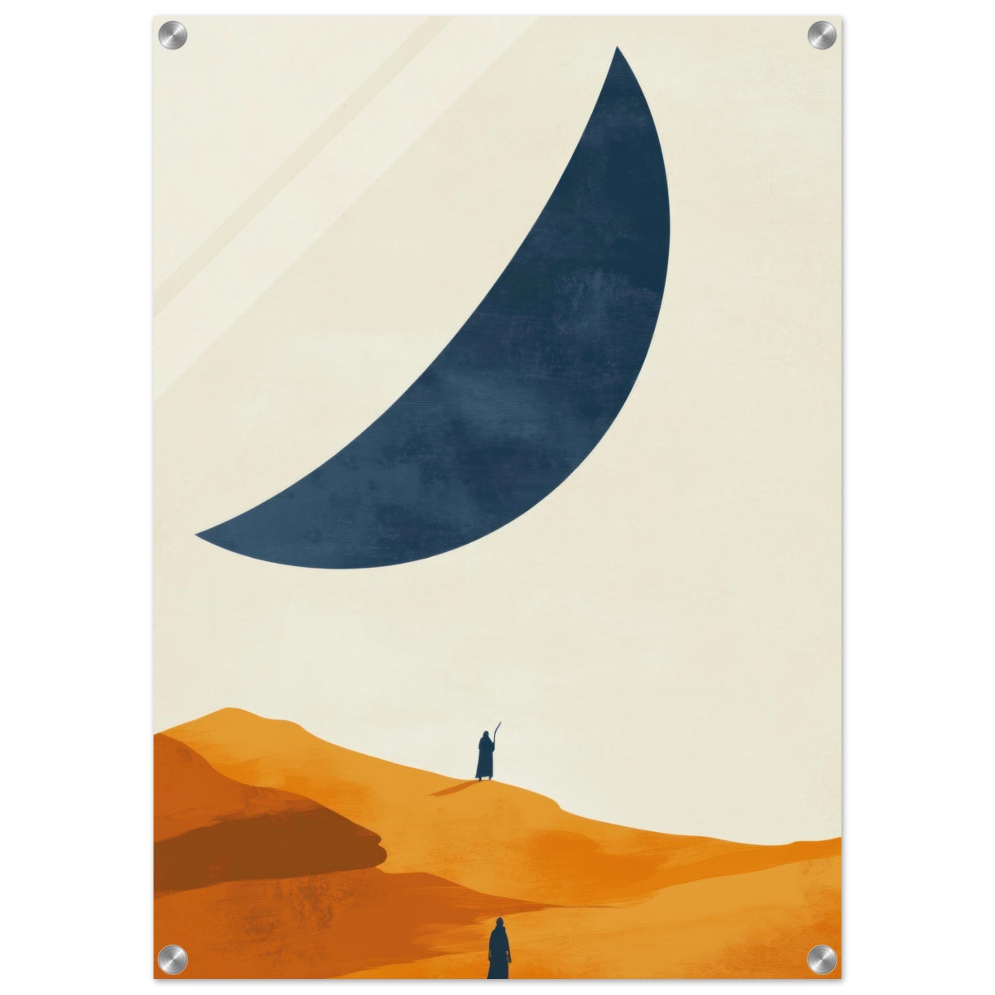 Acrylic Print Portrait - Minimalist Magical Landscape A sleek minimalist - Shop Ai Art WebShop - Digital Art online Store
