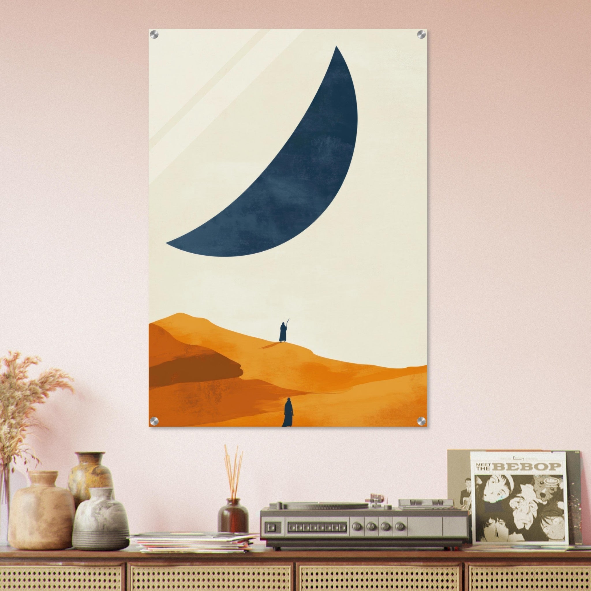 Acrylic Print Portrait - Minimalist Magical Landscape A sleek minimalist - Shop Ai Art WebShop - Digital Art online Store