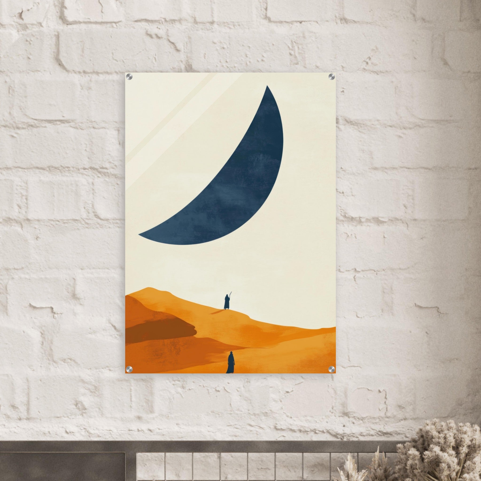 Acrylic Print Portrait - Minimalist Magical Landscape A sleek minimalist - Shop Ai Art WebShop - Digital Art online Store