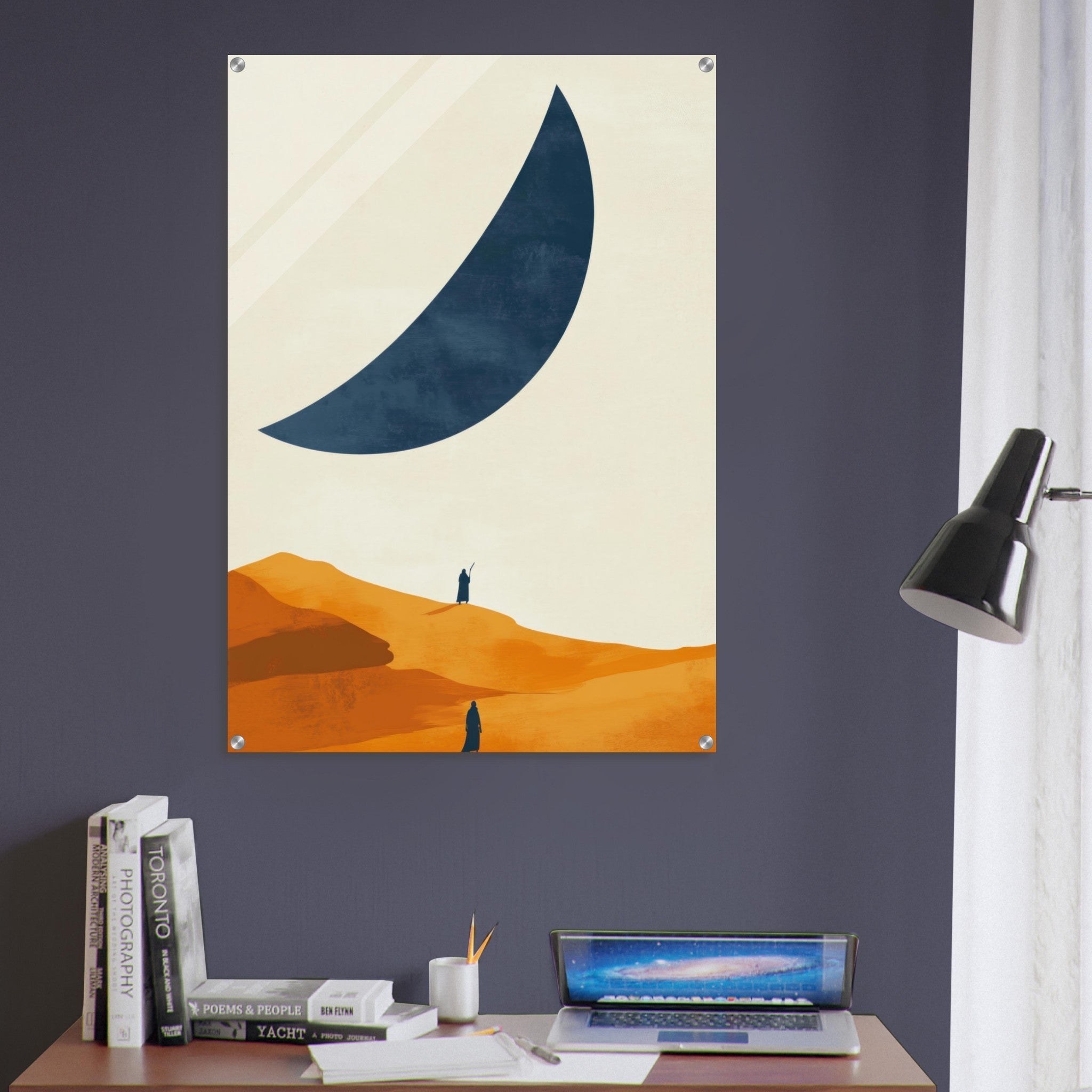 Acrylic Print Portrait - Minimalist Magical Landscape A sleek minimalist - Shop Ai Art WebShop - Digital Art online Store