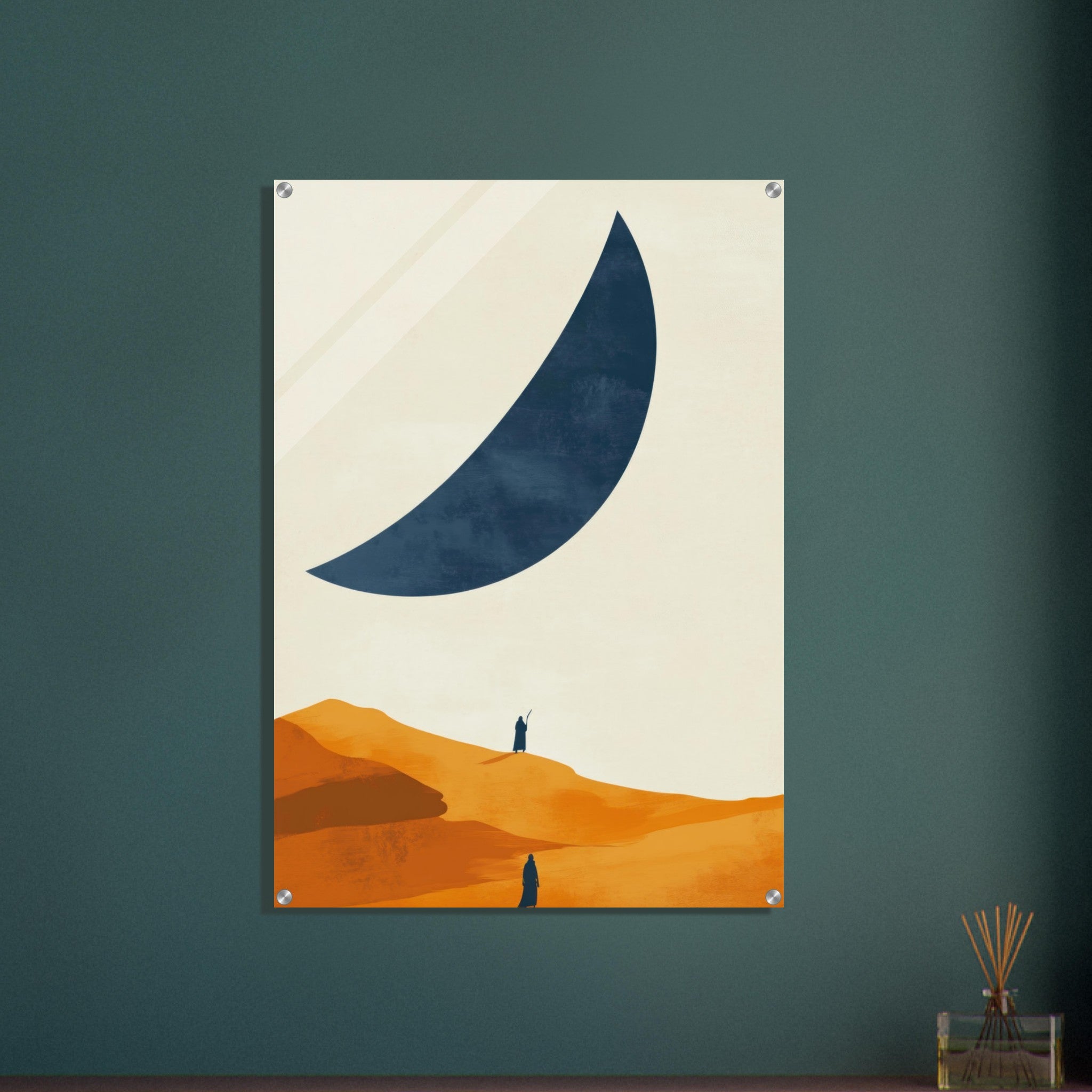 Acrylic Print Portrait - Minimalist Magical Landscape A sleek minimalist - Shop Ai Art WebShop - Digital Art online Store