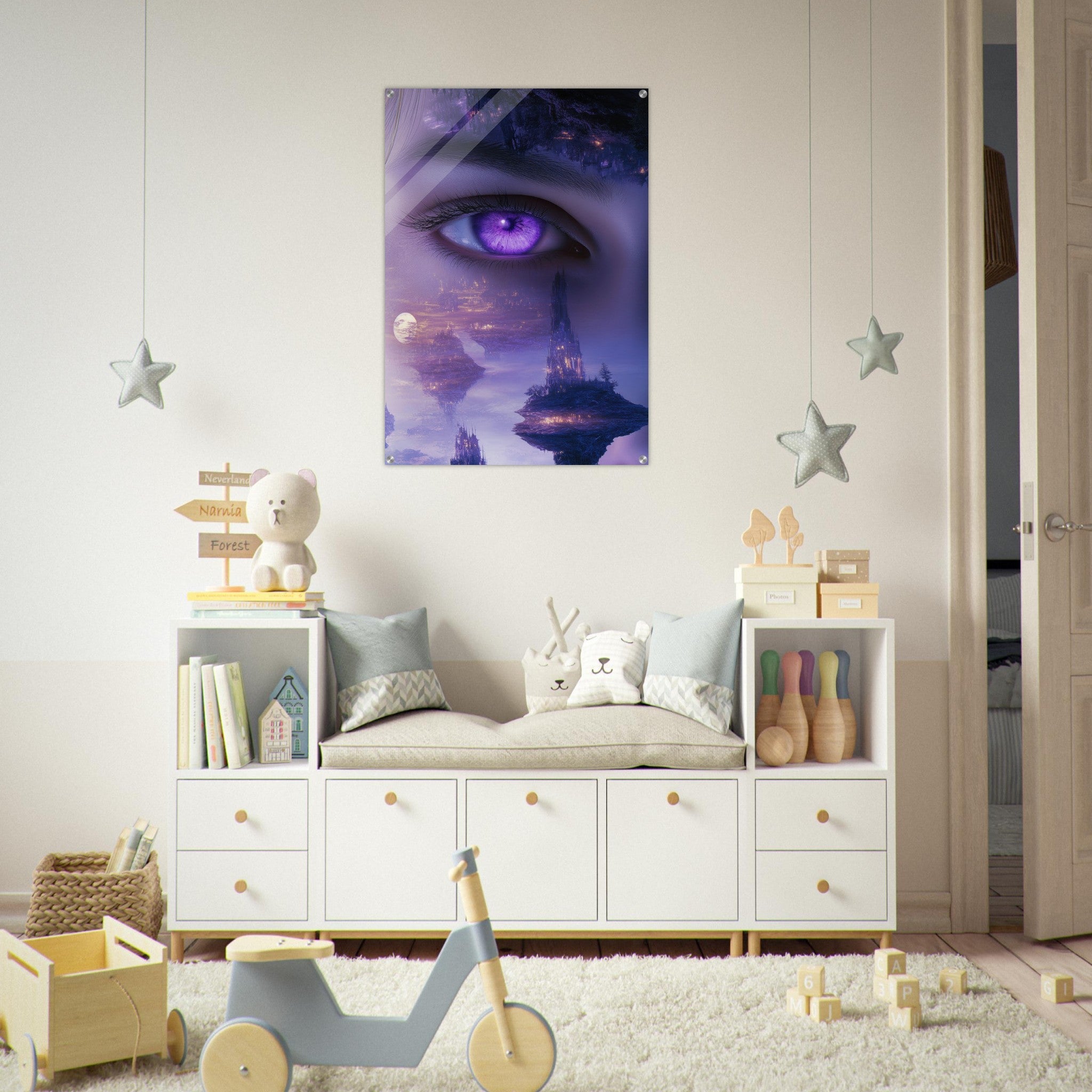 Acrylic Print Portrait - Surreal Elven Dreamscape Surrealism Extreme Los - Shop Ai Art WebShop - Digital Art online Store