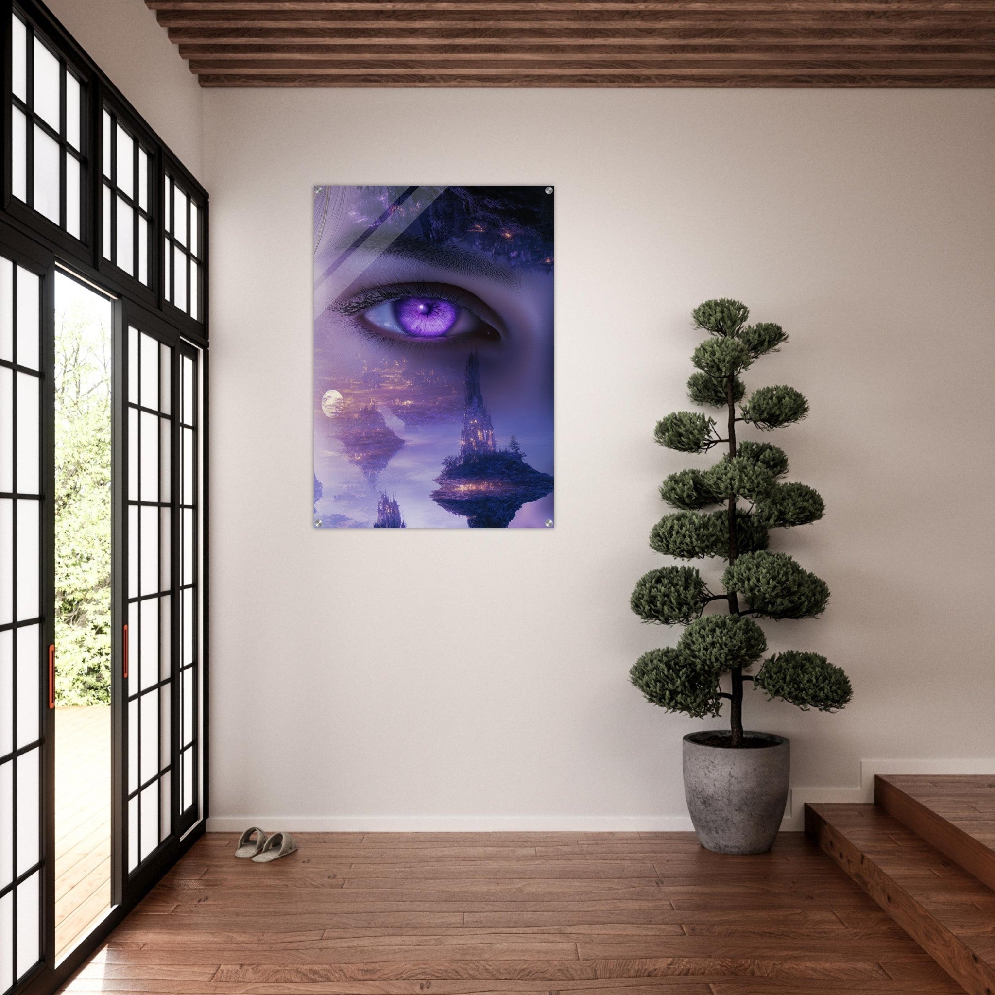 Acrylic Print Portrait - Surreal Elven Dreamscape Surrealism Extreme Los - Shop Ai Art WebShop - Digital Art online Store