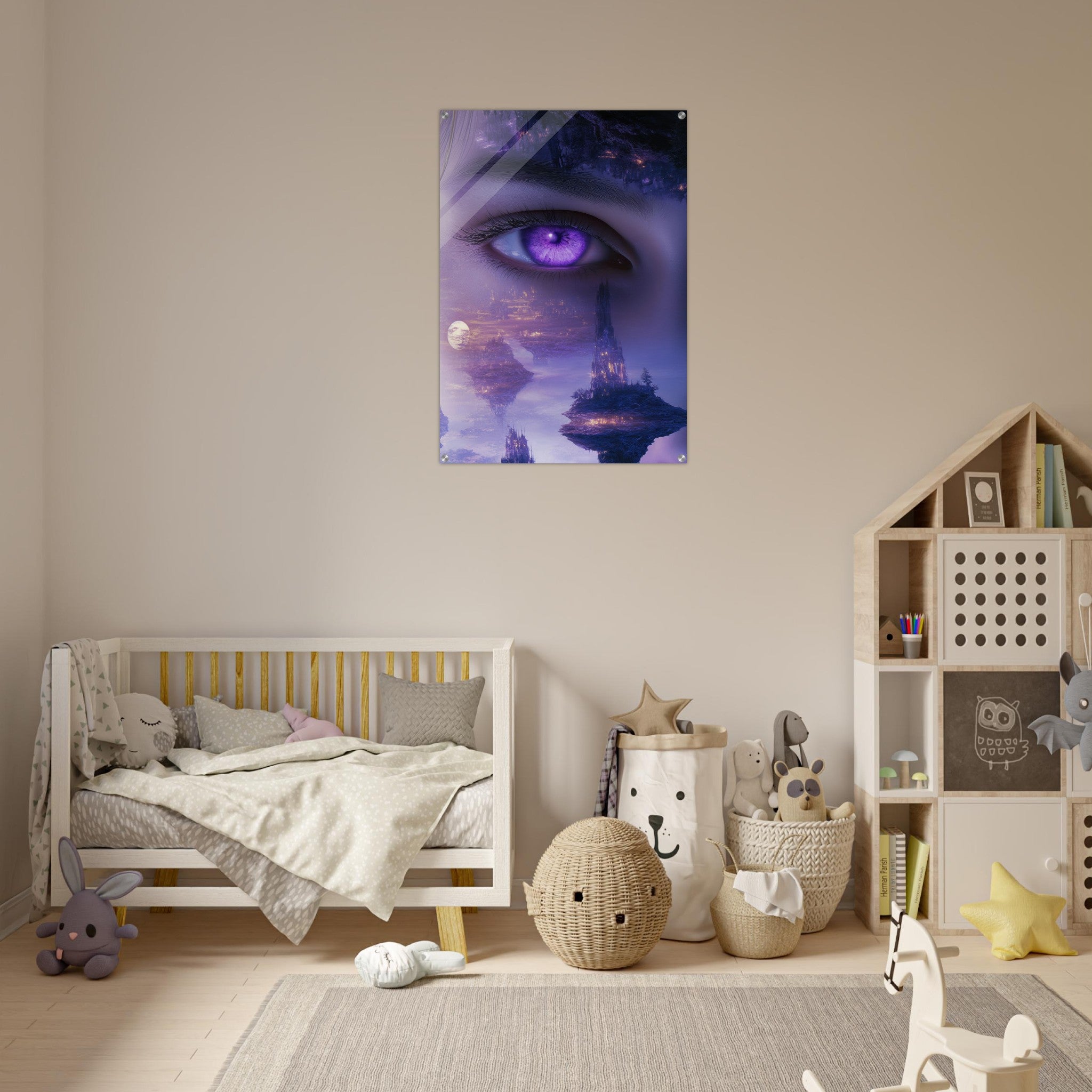 Acrylic Print Portrait - Surreal Elven Dreamscape Surrealism Extreme Los - Shop Ai Art WebShop - Digital Art online Store