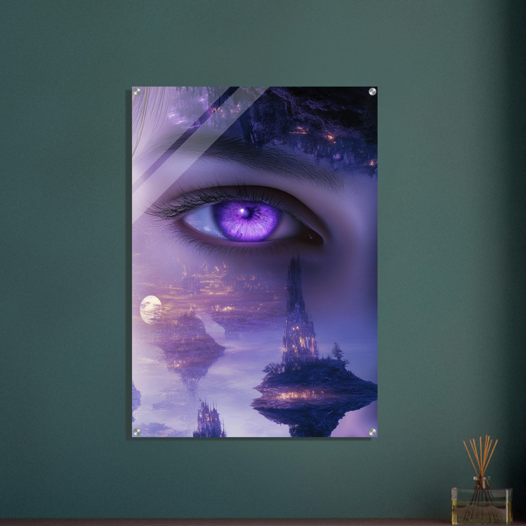 Acrylic Print Portrait - Surreal Elven Dreamscape Surrealism Extreme Los - Shop Ai Art WebShop - Digital Art online Store