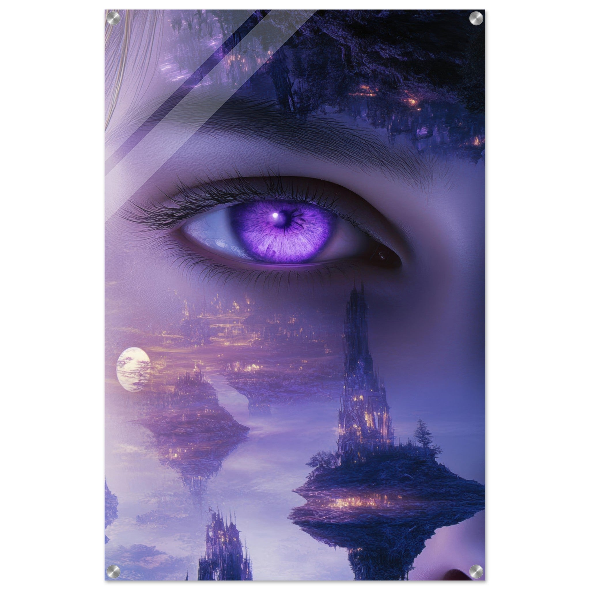 Acrylic Print Portrait - Surreal Elven Dreamscape Surrealism Extreme Los - Shop Ai Art WebShop - Digital Art online Store