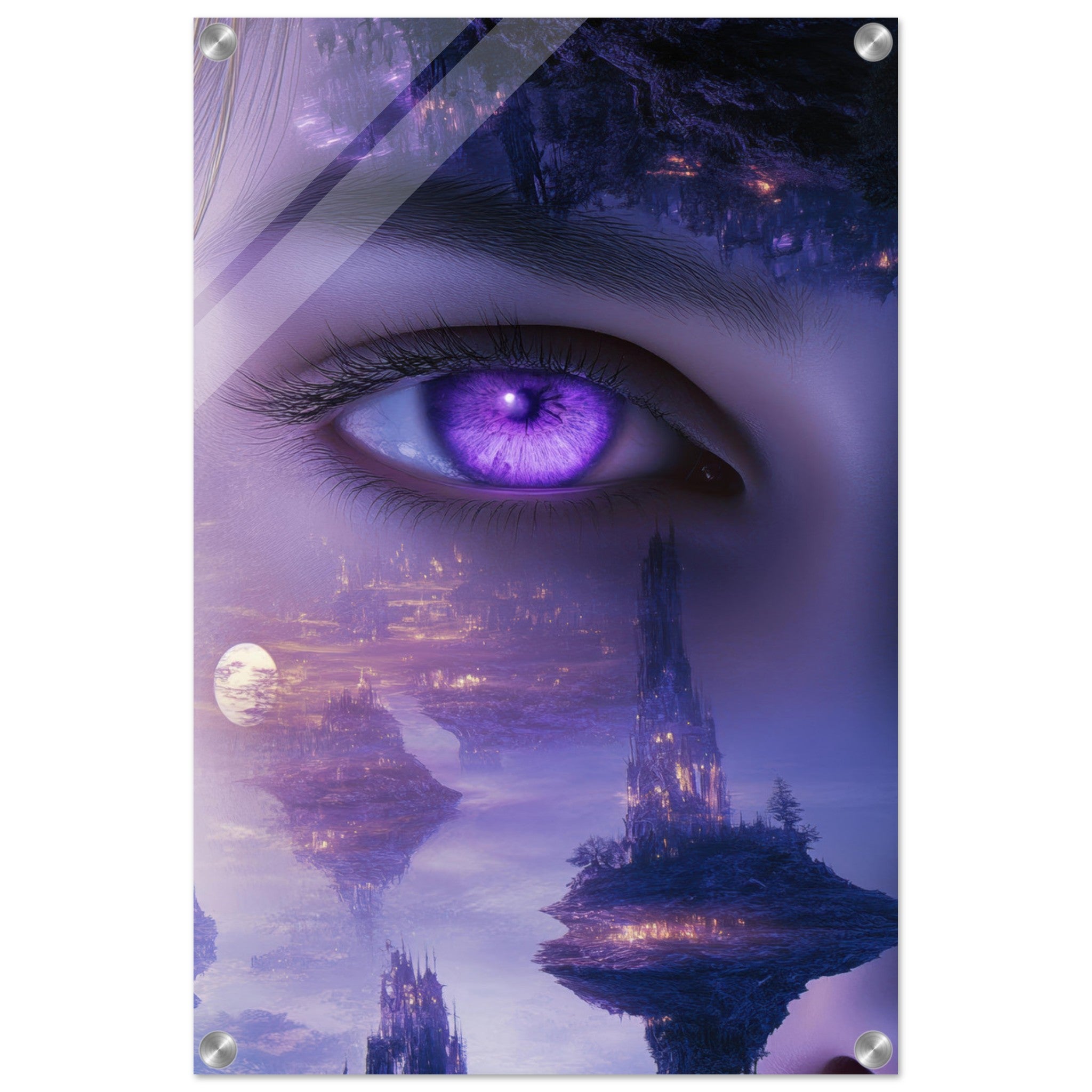 Acrylic Print Portrait - Surreal Elven Dreamscape Surrealism Extreme Los - Shop Ai Art WebShop - Digital Art online Store