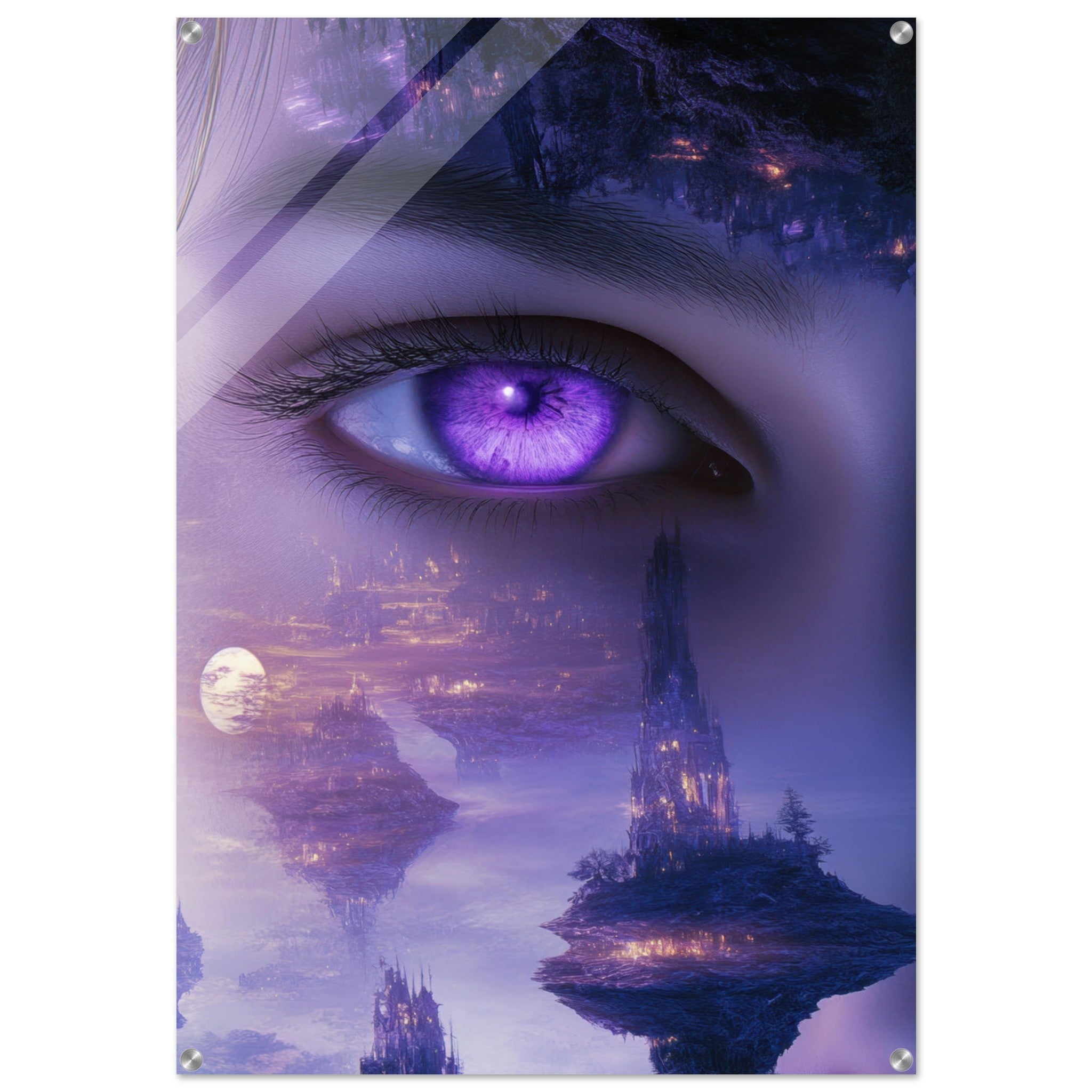 Acrylic Print Portrait - Surreal Elven Dreamscape Surrealism Extreme Los - Shop Ai Art WebShop - Digital Art online Store