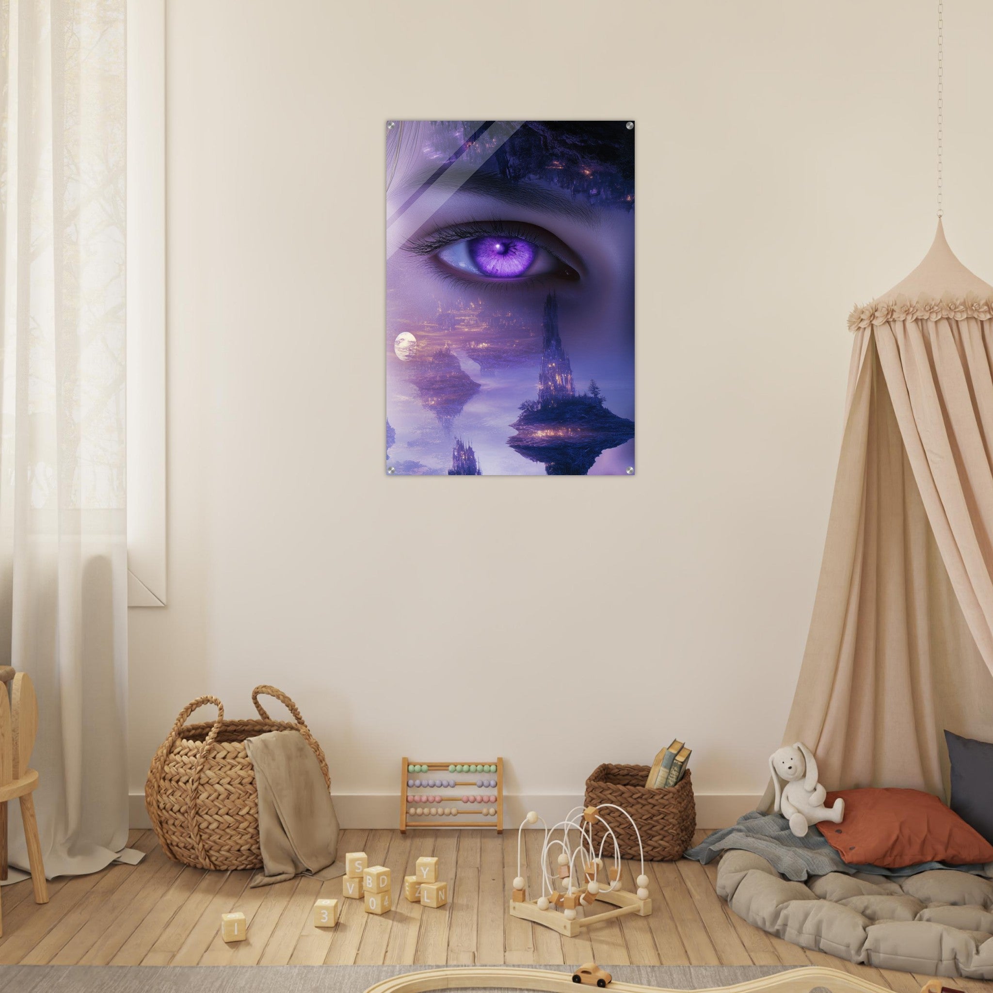Acrylic Print Portrait - Surreal Elven Dreamscape Surrealism Extreme Los - Shop Ai Art WebShop - Digital Art online Store