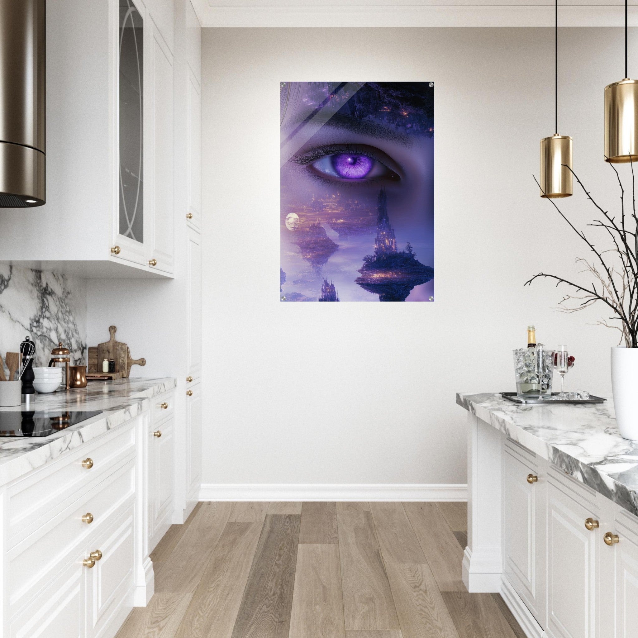 Acrylic Print Portrait - Surreal Elven Dreamscape Surrealism Extreme Los - Shop Ai Art WebShop - Digital Art online Store