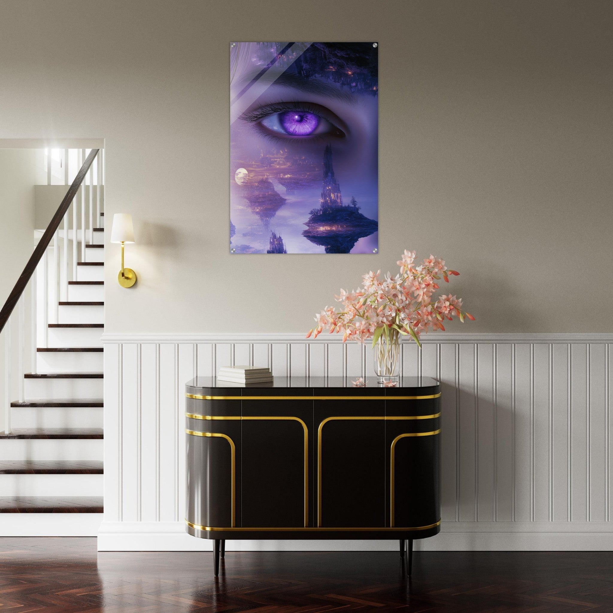 Acrylic Print Portrait - Surreal Elven Dreamscape Surrealism Extreme Los - Shop Ai Art WebShop - Digital Art online Store