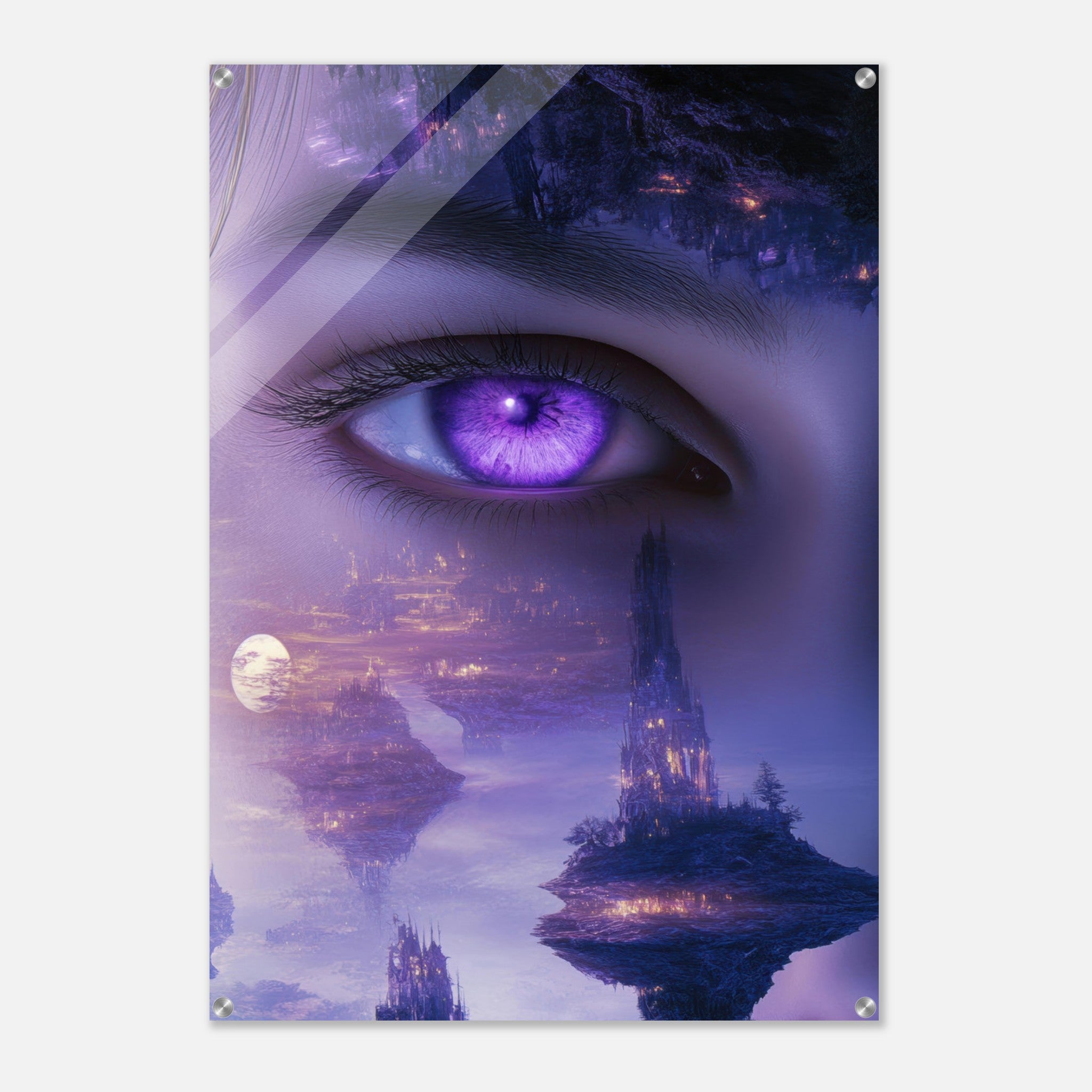 Acrylic Print Portrait - Surreal Elven Dreamscape Surrealism Extreme Los - Shop Ai Art WebShop - Digital Art online Store