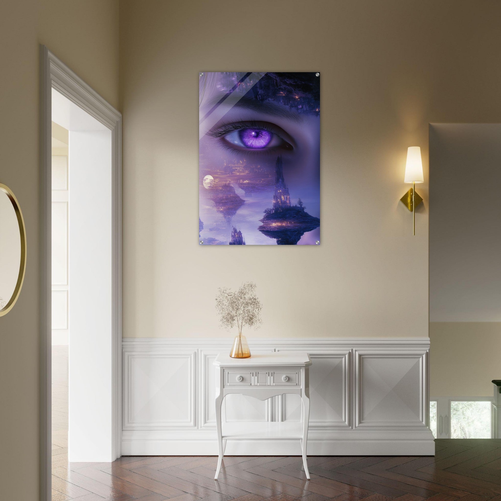 Acrylic Print Portrait - Surreal Elven Dreamscape Surrealism Extreme Los - Shop Ai Art WebShop - Digital Art online Store