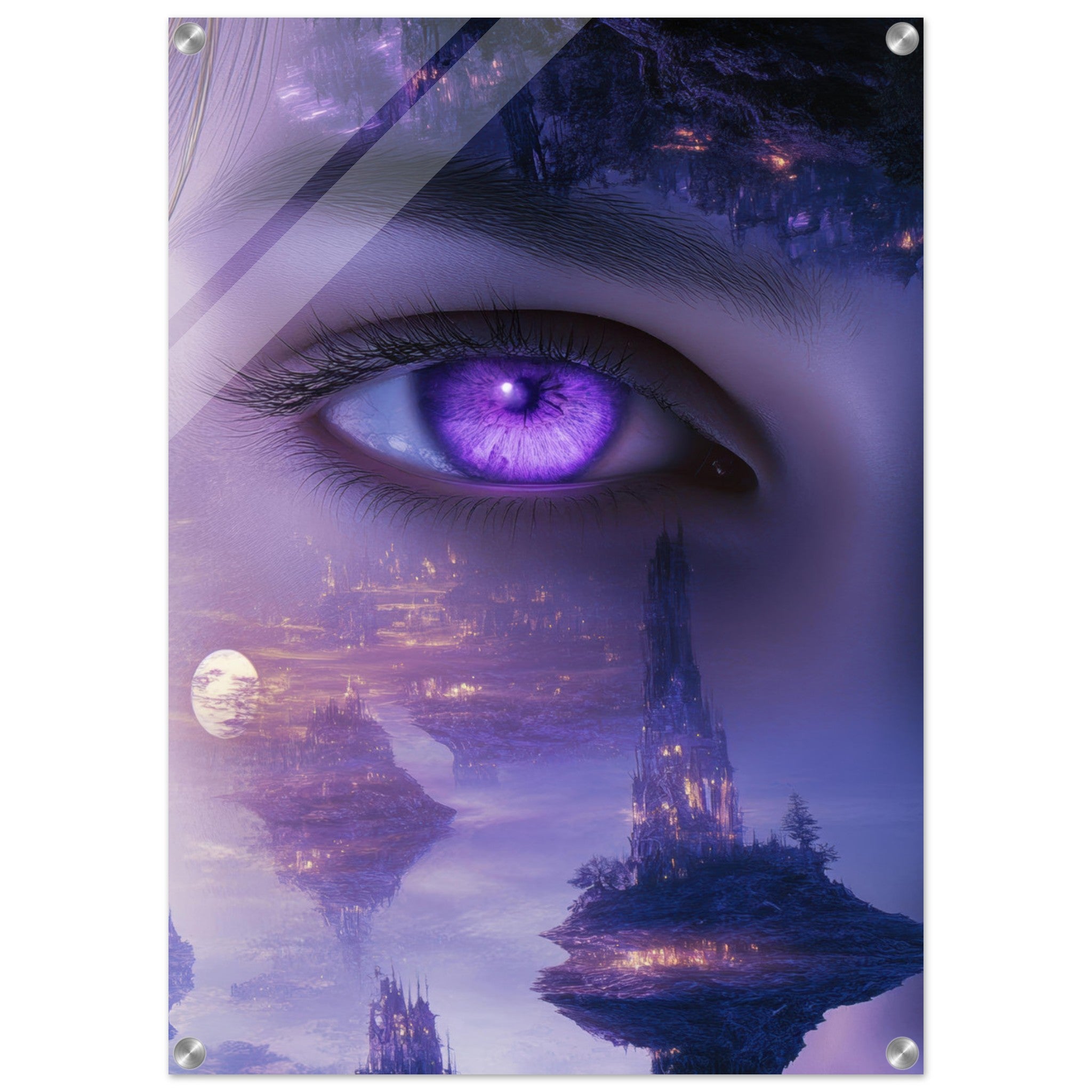 Acrylic Print Portrait - Surreal Elven Dreamscape Surrealism Extreme Los - Shop Ai Art WebShop - Digital Art online Store