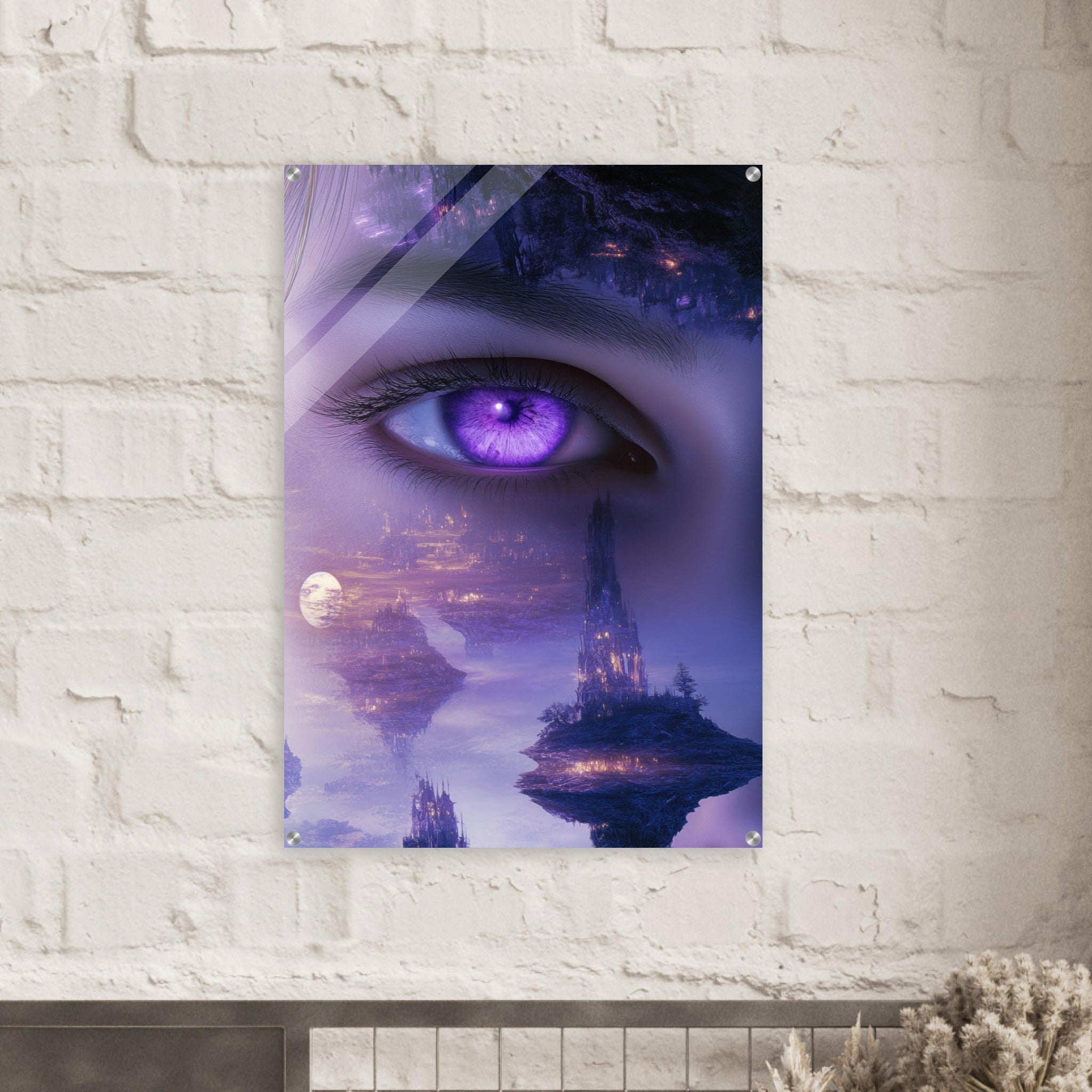 Acrylic Print Portrait - Surreal Elven Dreamscape Surrealism Extreme Los - Shop Ai Art WebShop - Digital Art online Store