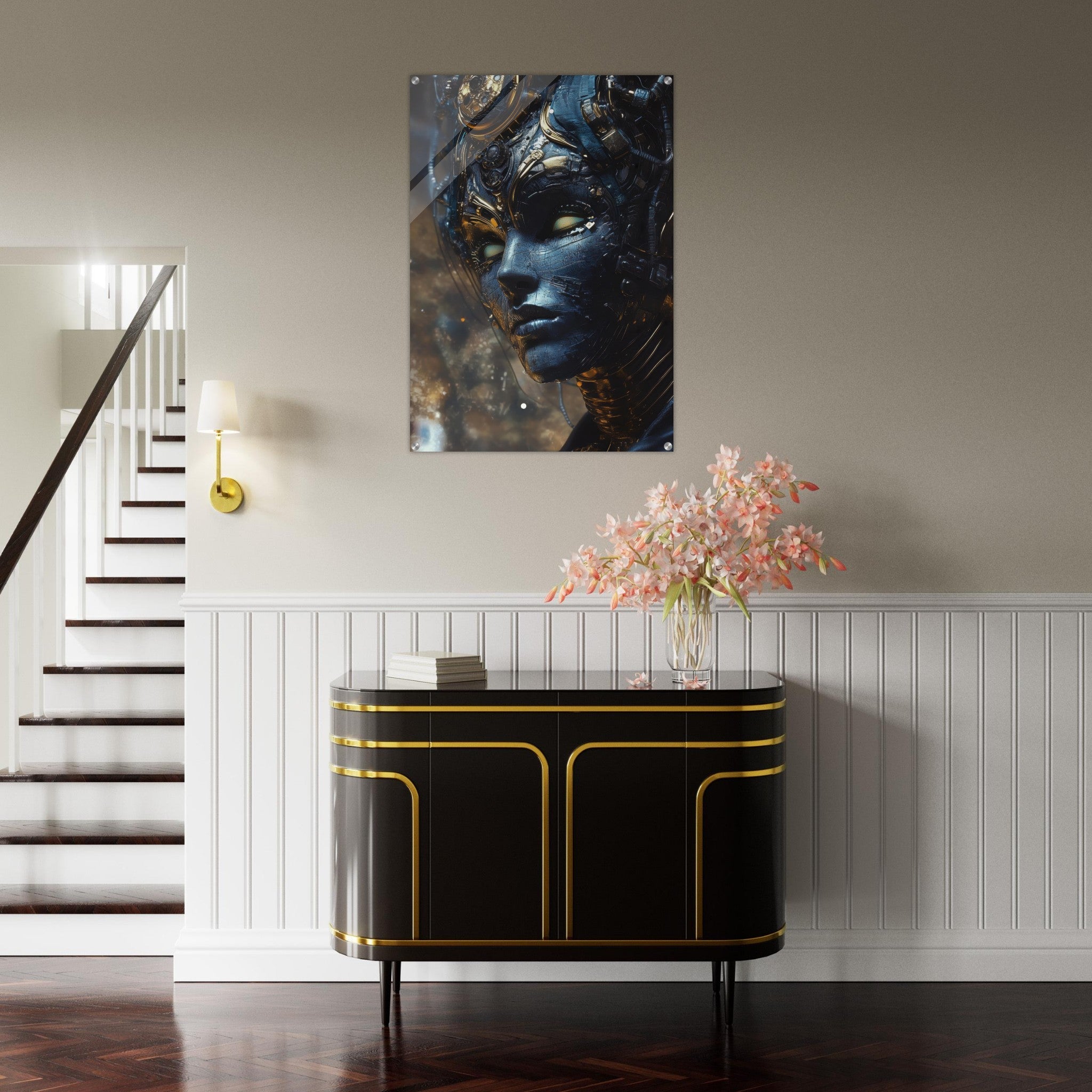 Acrylic Print Portrait - The Cybernetic Dukes Masquerade A lavish master 2 - Shop Ai Art WebShop - Digital Art online Store