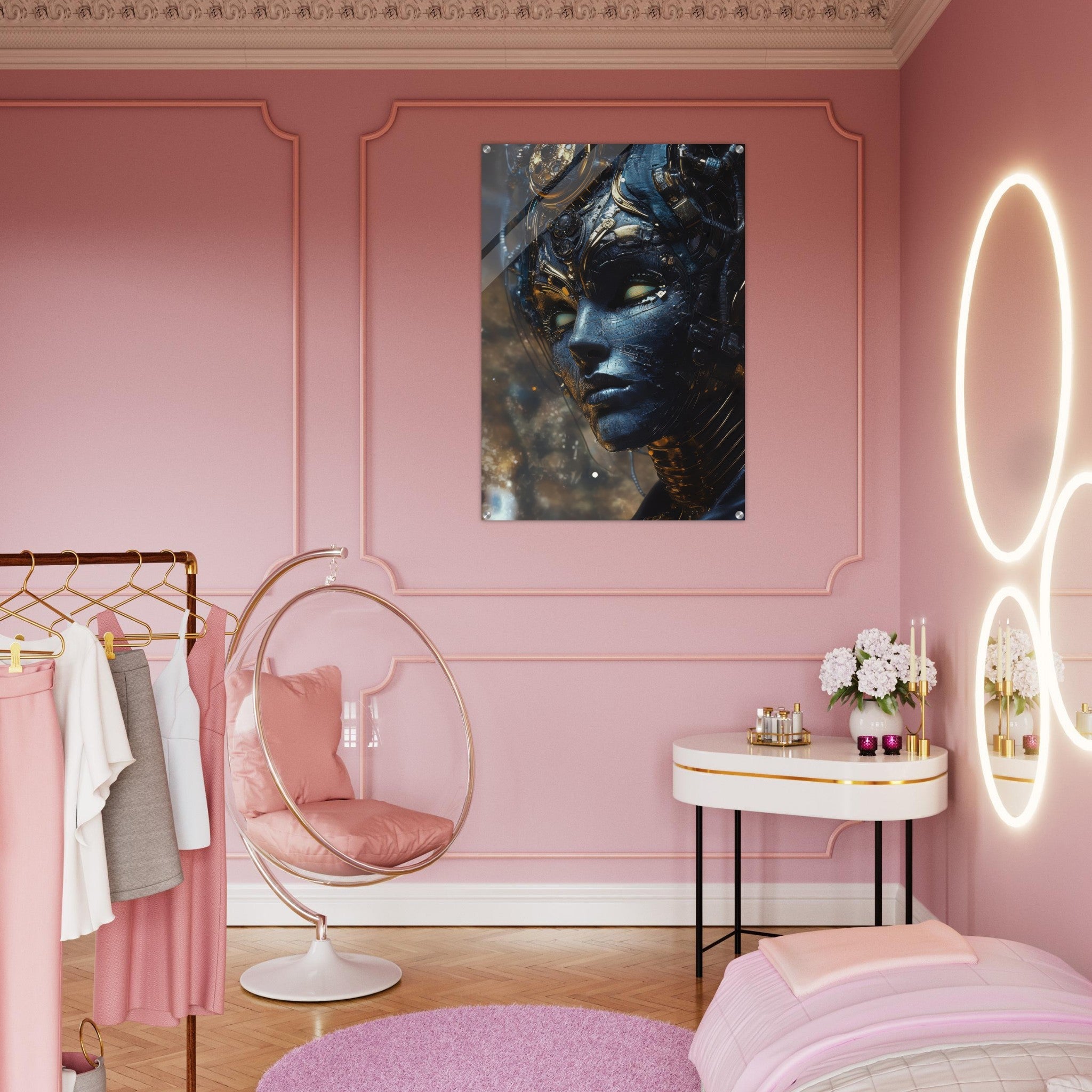 Acrylic Print Portrait - The Cybernetic Dukes Masquerade A lavish master 2 - Shop Ai Art WebShop - Digital Art online Store