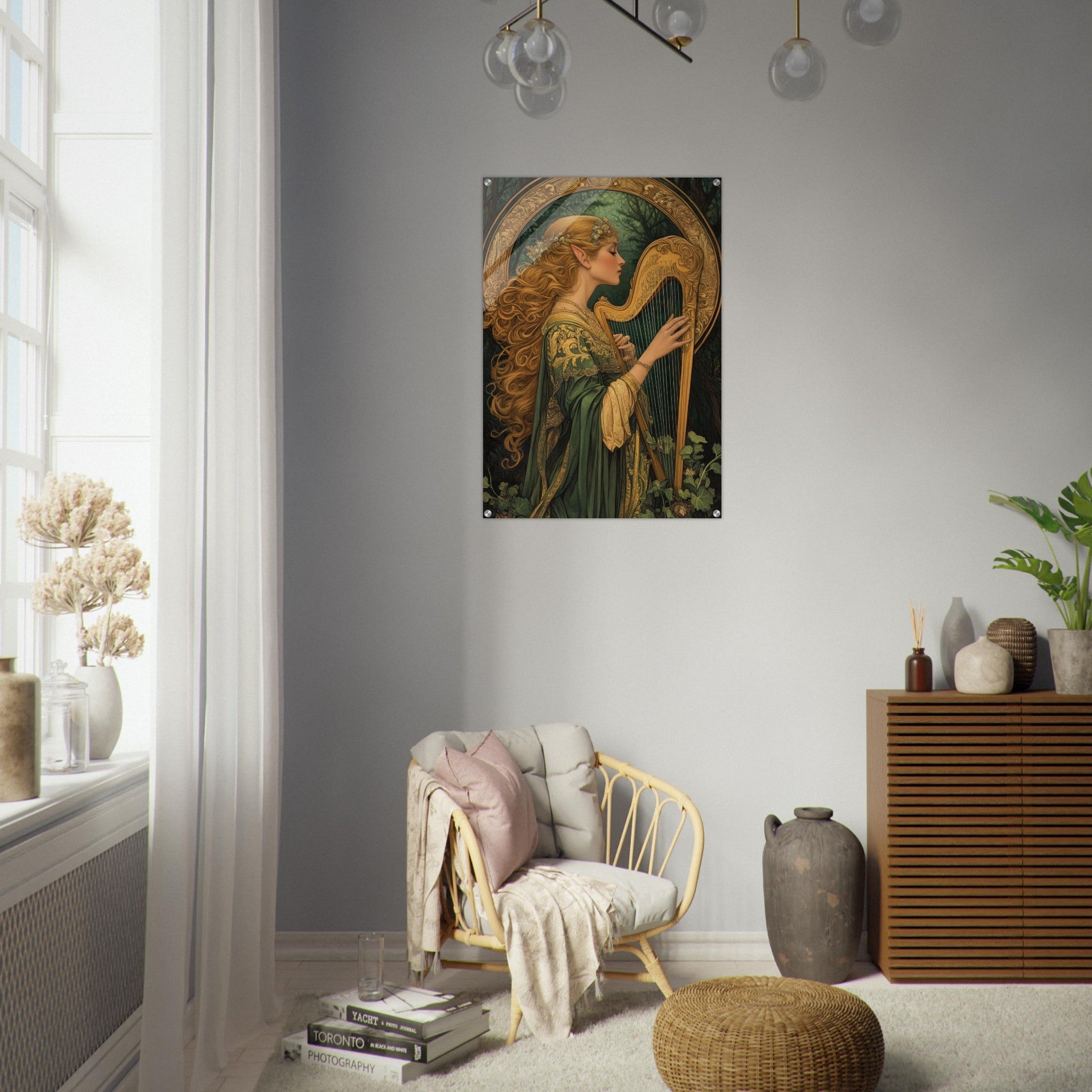 Acrylic Print Portrait - The Enchanted Minstrel of the Fae Court Art You 4 - Shop Ai Art WebShop - Digital Art online Store