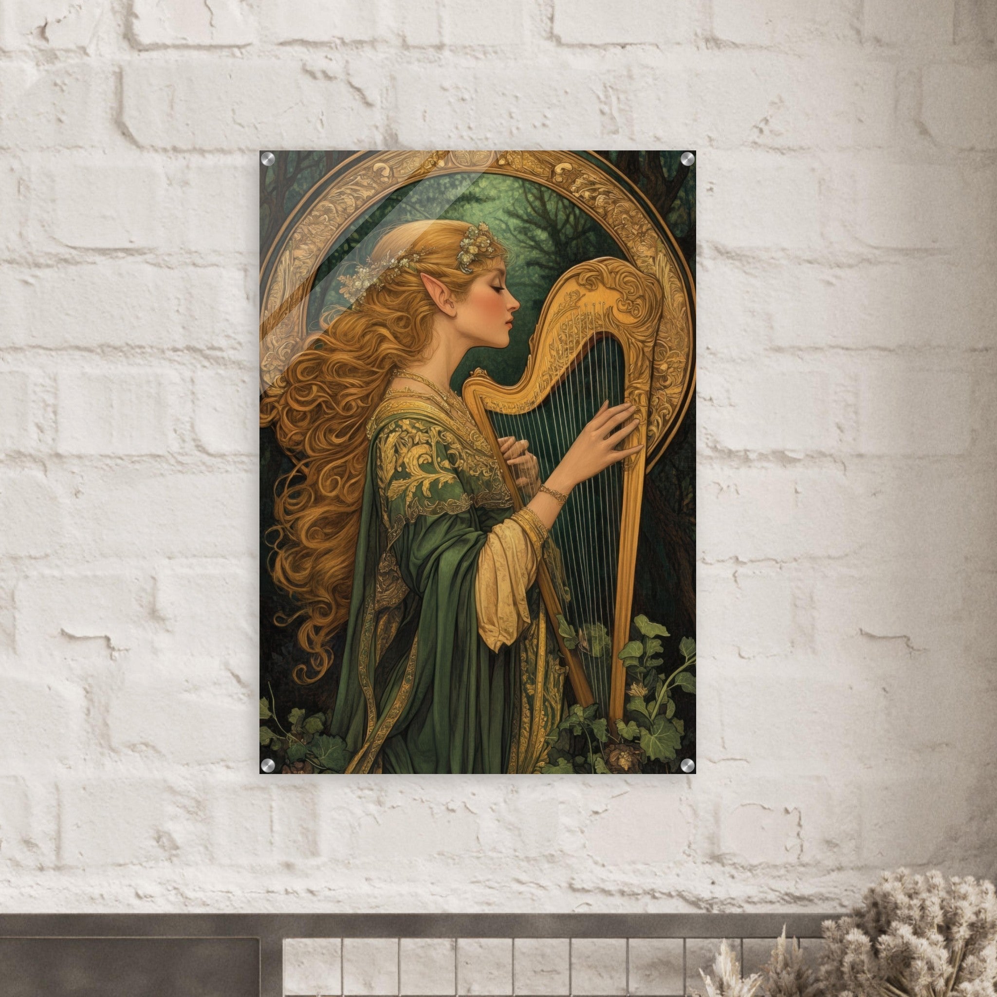 Acrylic Print Portrait - The Enchanted Minstrel of the Fae Court Art You 4 - Shop Ai Art WebShop - Digital Art online Store