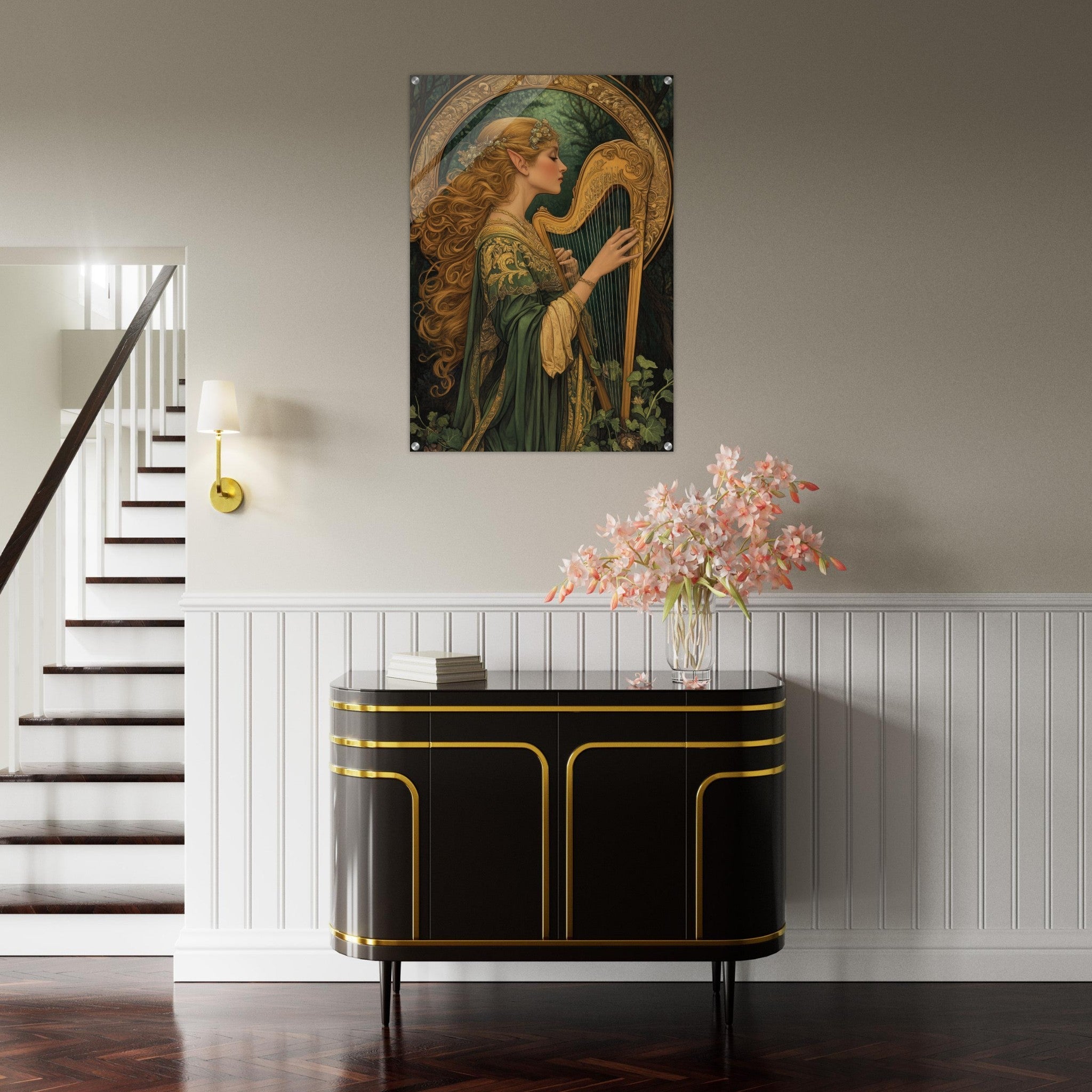 Acrylic Print Portrait - The Enchanted Minstrel of the Fae Court Art You 4 - Shop Ai Art WebShop - Digital Art online Store