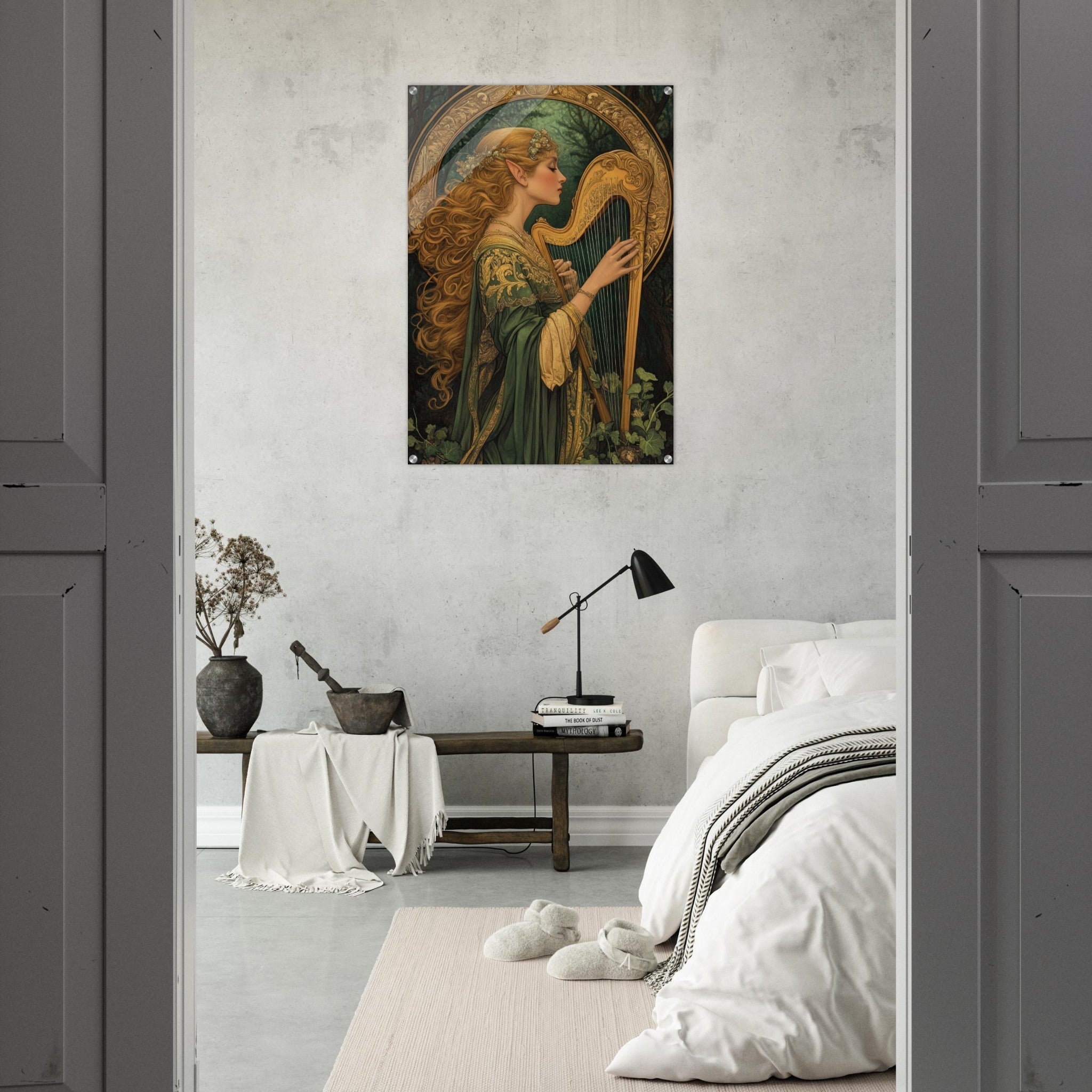 Acrylic Print Portrait - The Enchanted Minstrel of the Fae Court Art You 4 - Shop Ai Art WebShop - Digital Art online Store