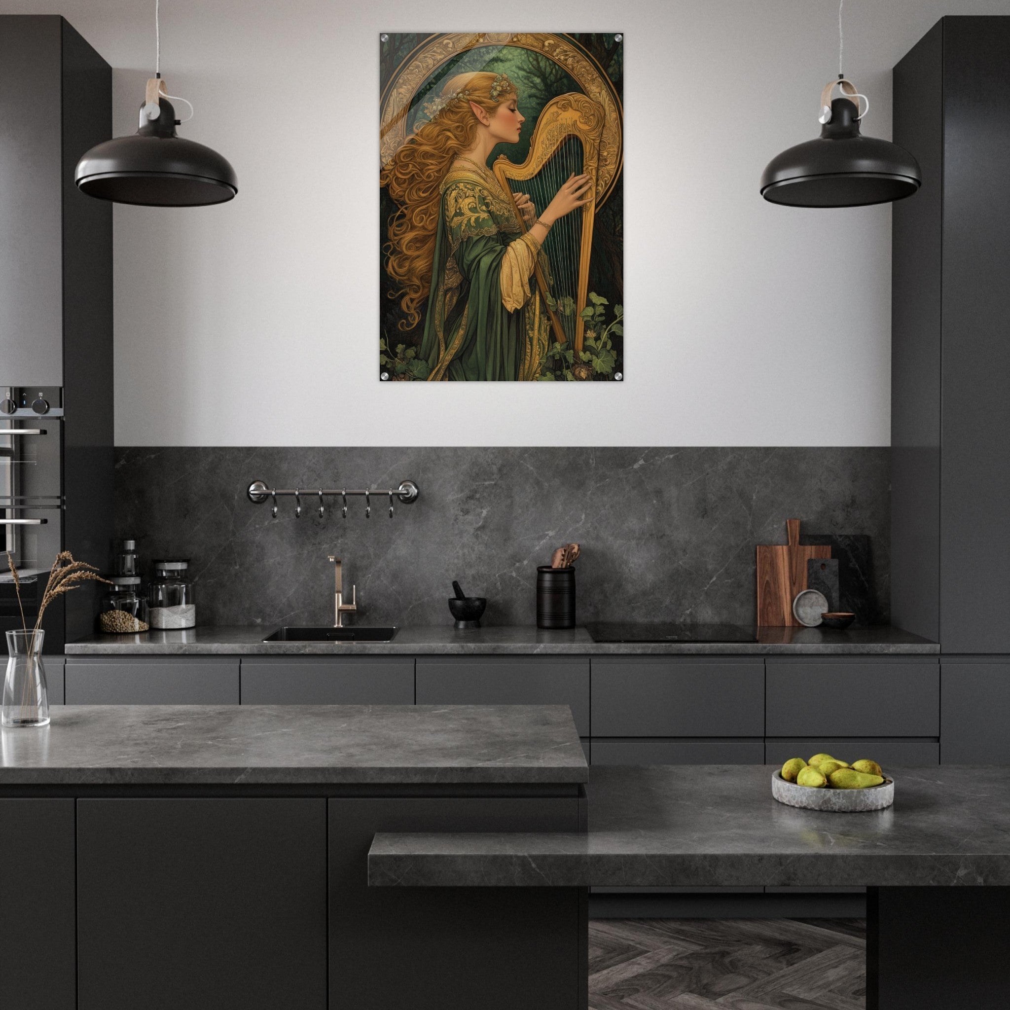 Acrylic Print Portrait - The Enchanted Minstrel of the Fae Court Art You 4 - Shop Ai Art WebShop - Digital Art online Store