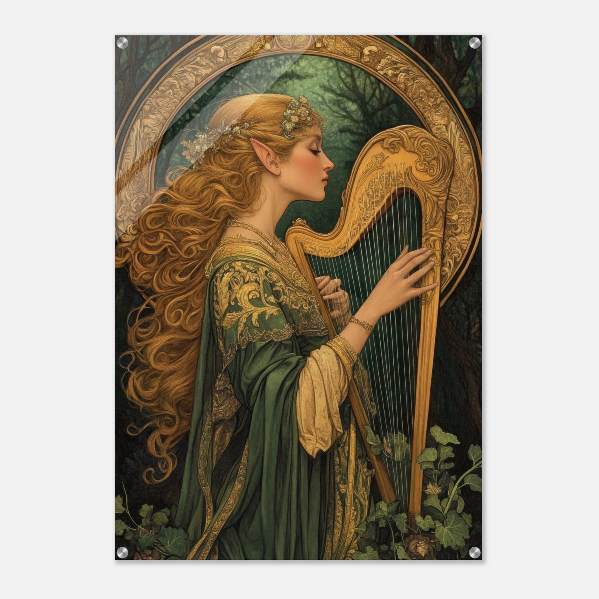 Acrylic Print Portrait - The Enchanted Minstrel of the Fae Court Art You 4 - Shop Ai Art WebShop - Digital Art online Store