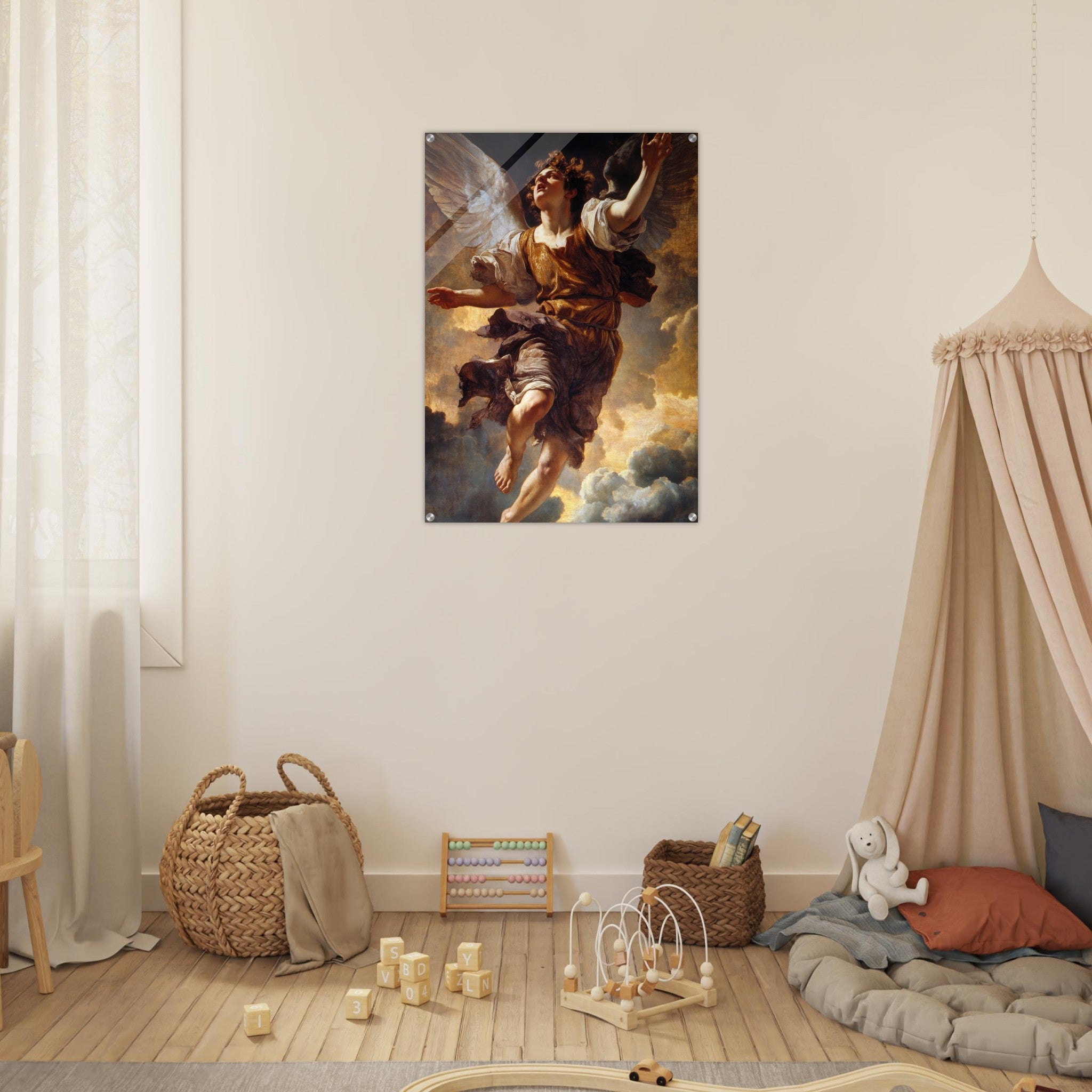 Acrylic Print Portrait - The Fallen Angels Descent Baroque Mythological 2 - Ai Art Webshop - Ai Art shop - Buy Digital Art