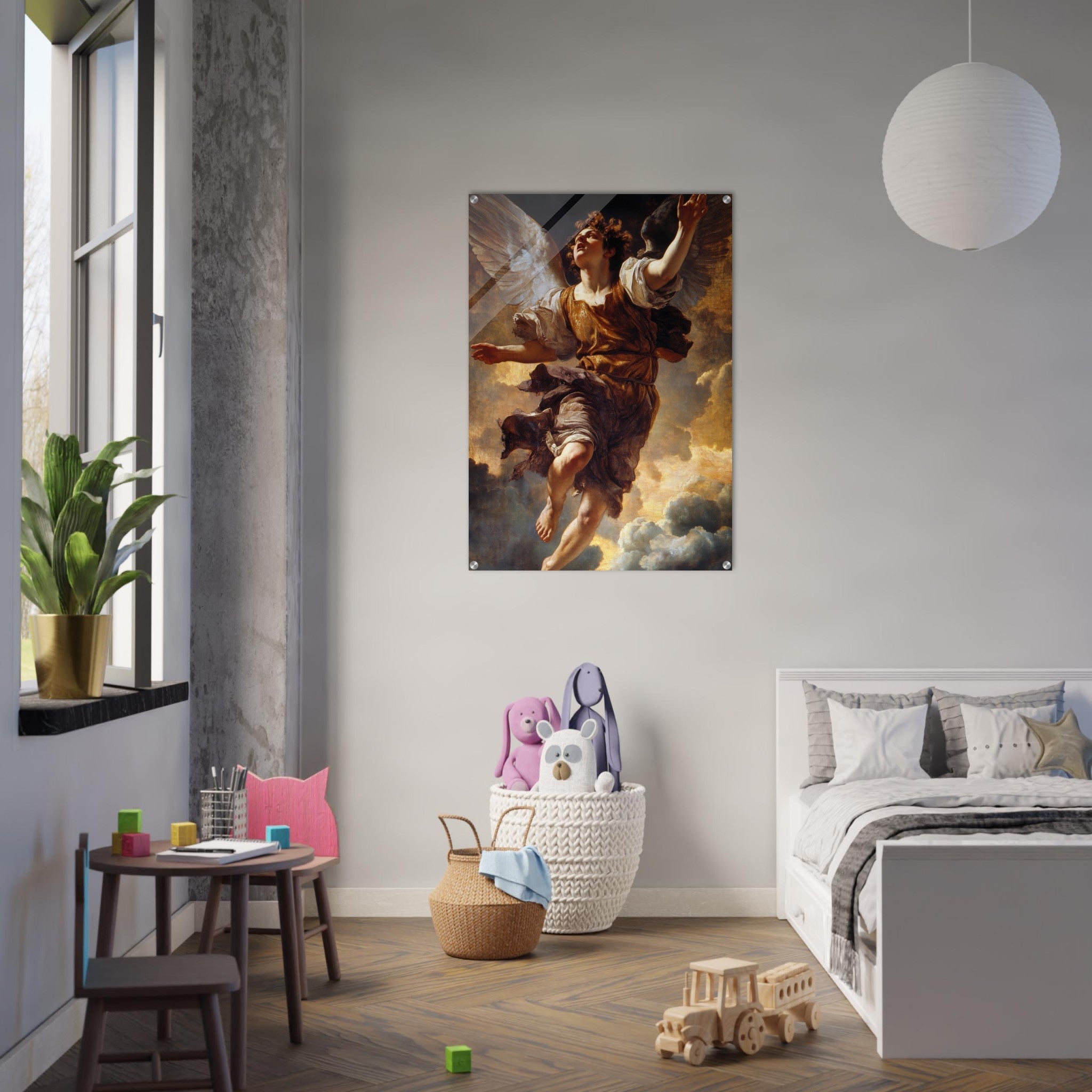 Acrylic Print Portrait - The Fallen Angels Descent Baroque Mythological 2 - Ai Art Webshop - Ai Art shop - Buy Digital Art
