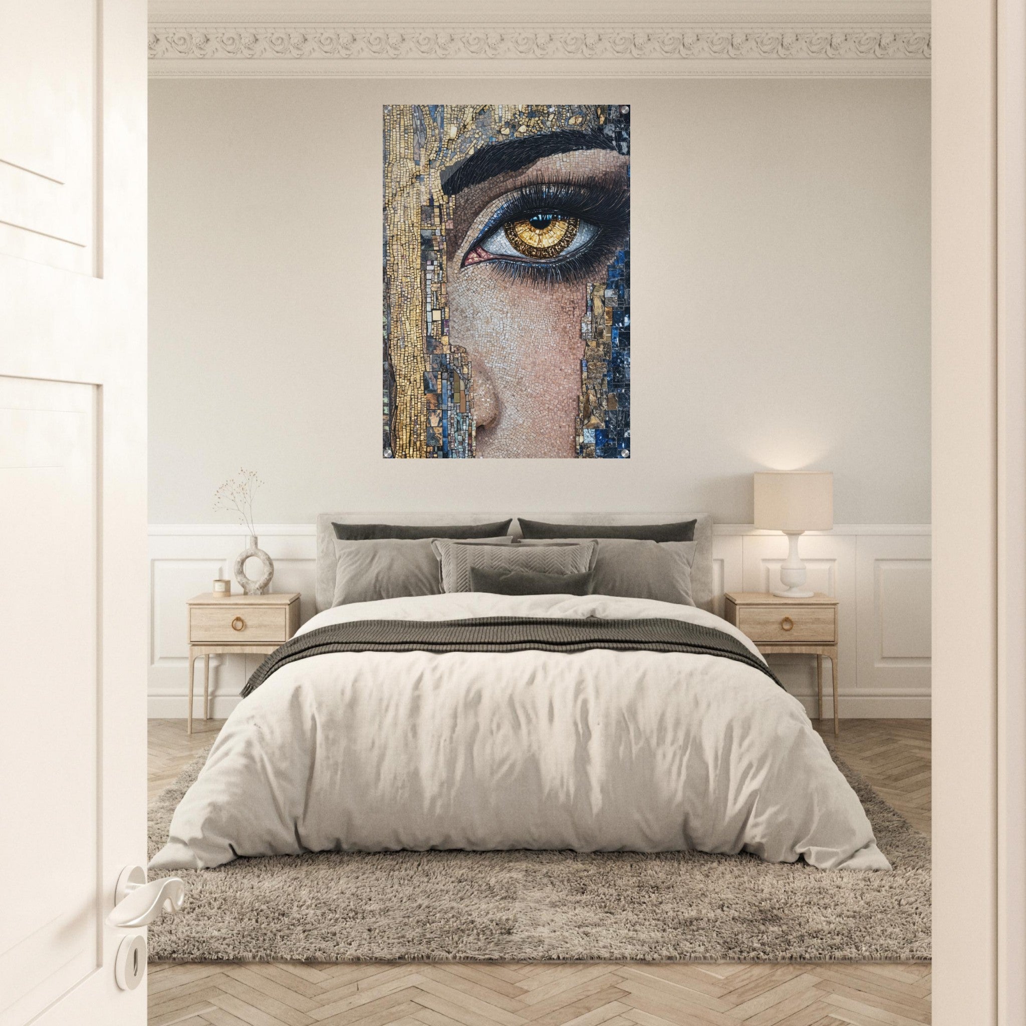 Acrylic Print Portrait - The Oracles Forbidden Prophecy Byzantine Mosaic 6 - Shop Ai Art WebShop - Digital Art online Store