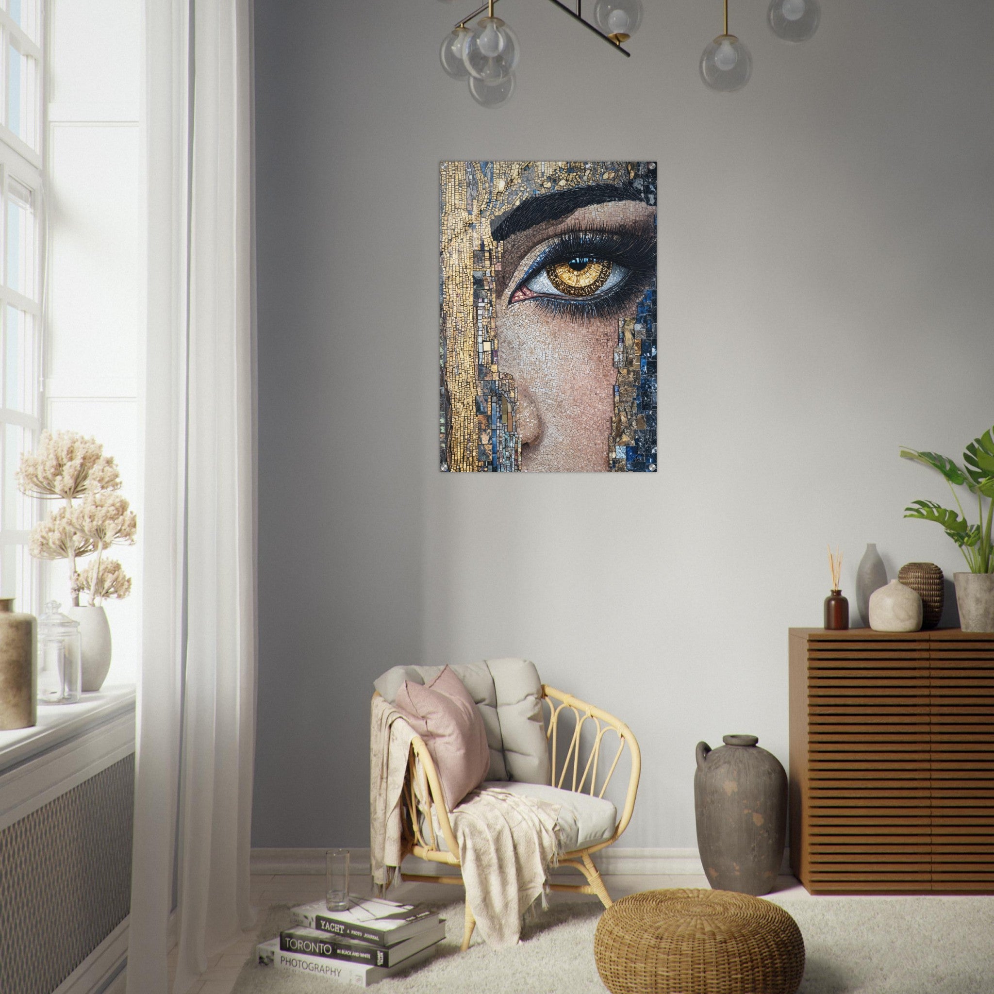 Acrylic Print Portrait - The Oracles Forbidden Prophecy Byzantine Mosaic 6 - Shop Ai Art WebShop - Digital Art online Store