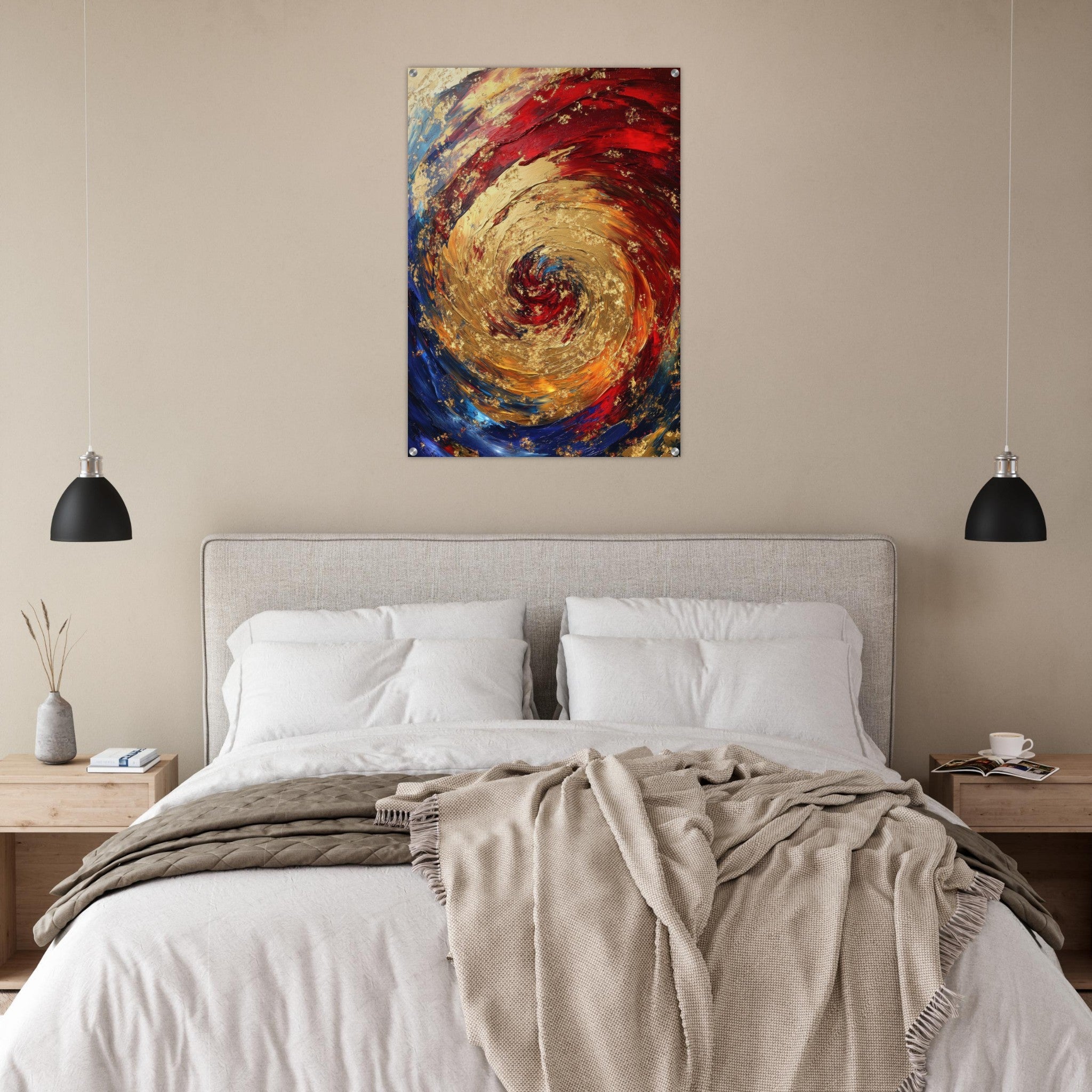 Acrylic Print Portrait - Vortex of Emotions A swirling fusion of vagrant 2 - Shop Ai Art WebShop - Digital Art online Store