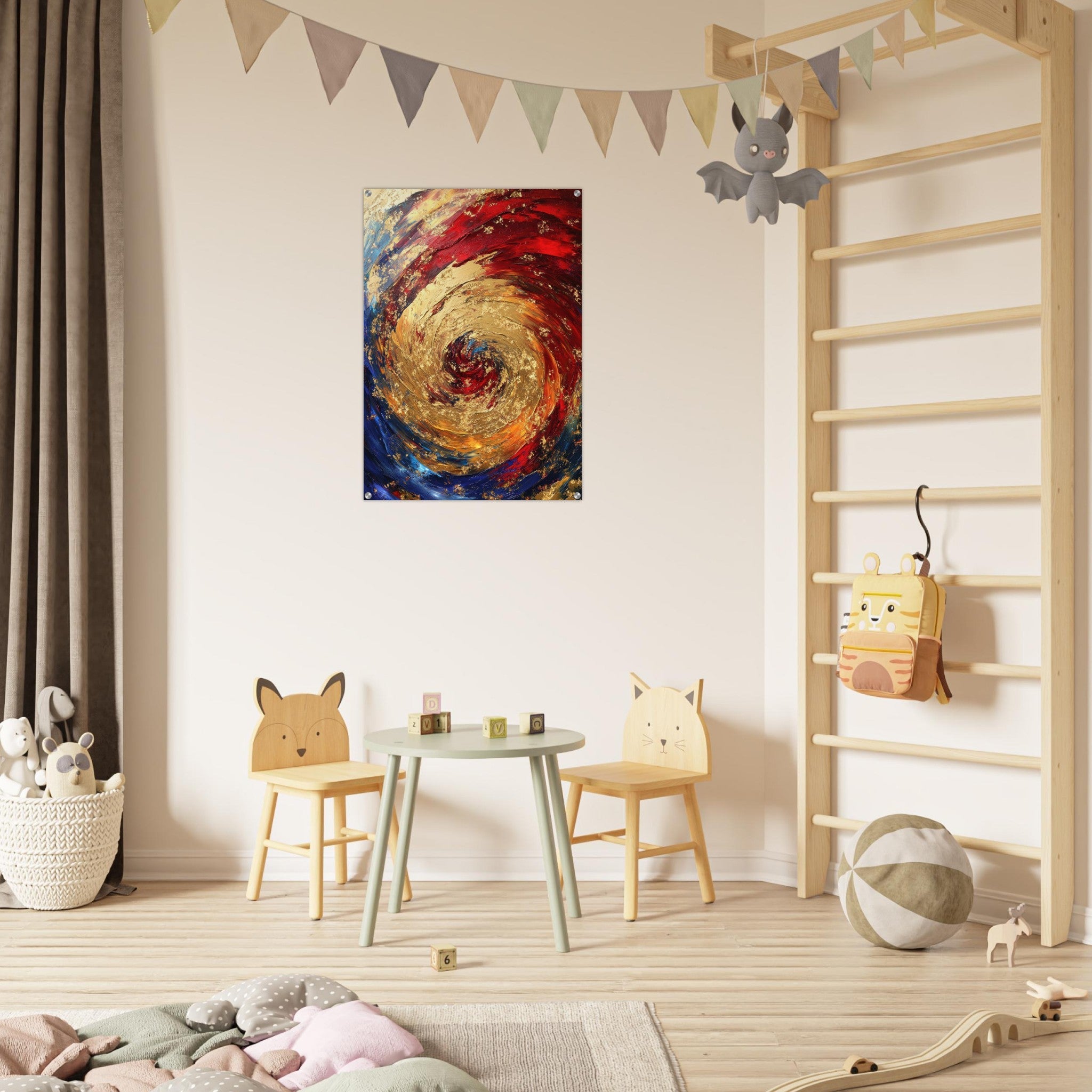 Acrylic Print Portrait - Vortex of Emotions A swirling fusion of vagrant 2 - Shop Ai Art WebShop - Digital Art online Store