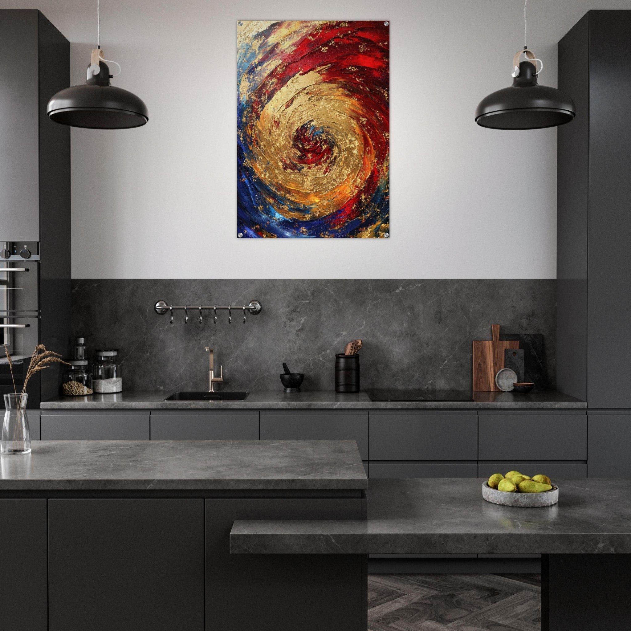 Acrylic Print Portrait - Vortex of Emotions A swirling fusion of vagrant 2 - Shop Ai Art WebShop - Digital Art online Store