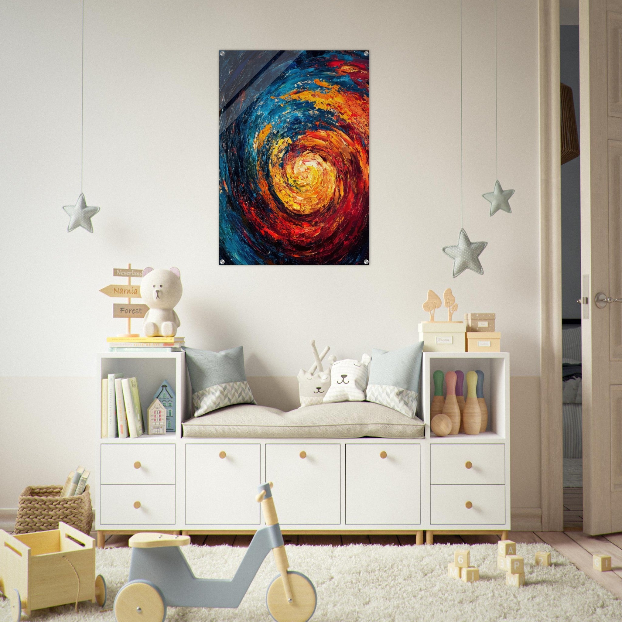 Acrylic Print Portrait - Vortex of Emotions A swirling fusion of vagrant - Shop Ai Art WebShop - Digital Art online Store
