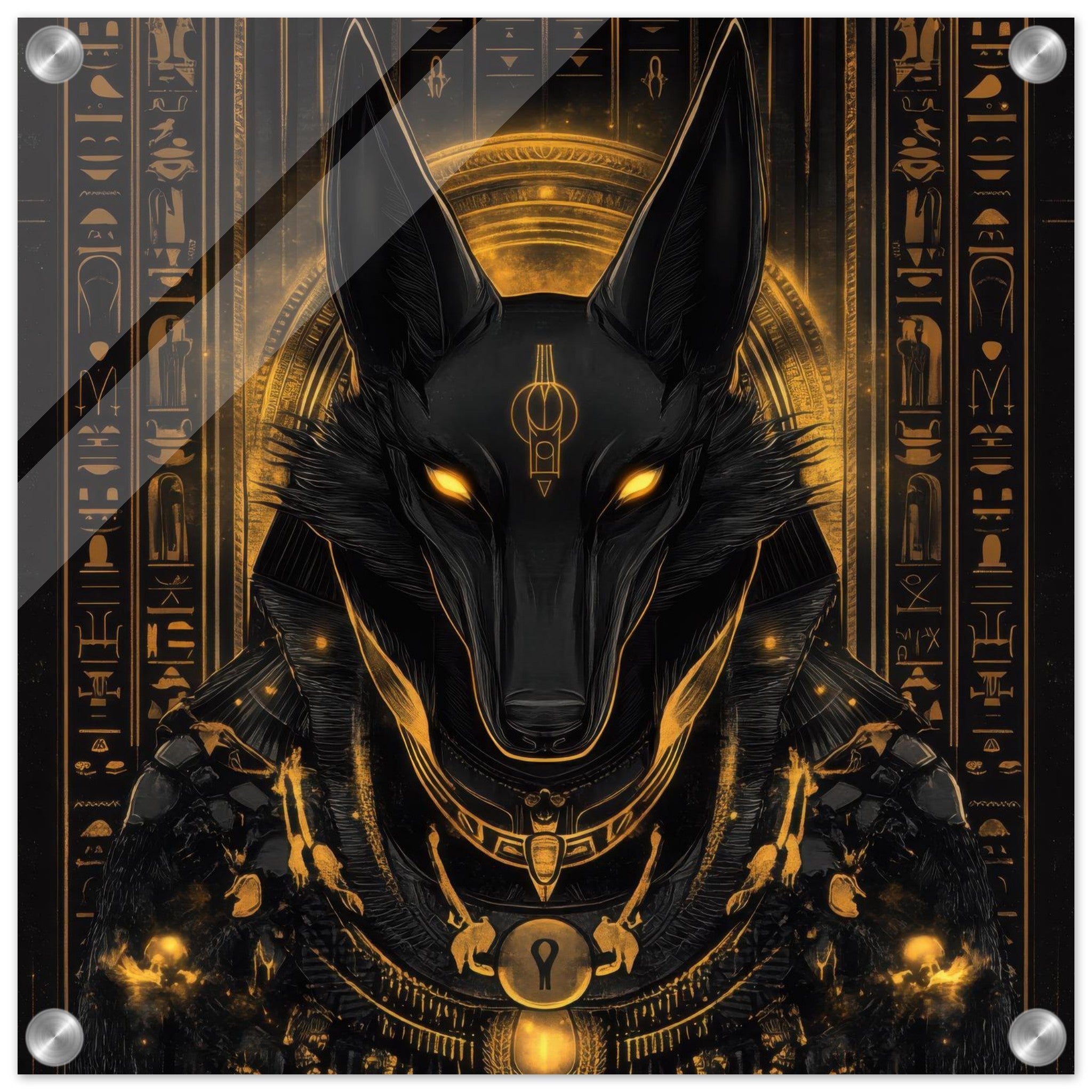 Acrylic Print Square - Anubis Guiding Souls 3 - Shop Ai Art WebShop - Digital Art online Store