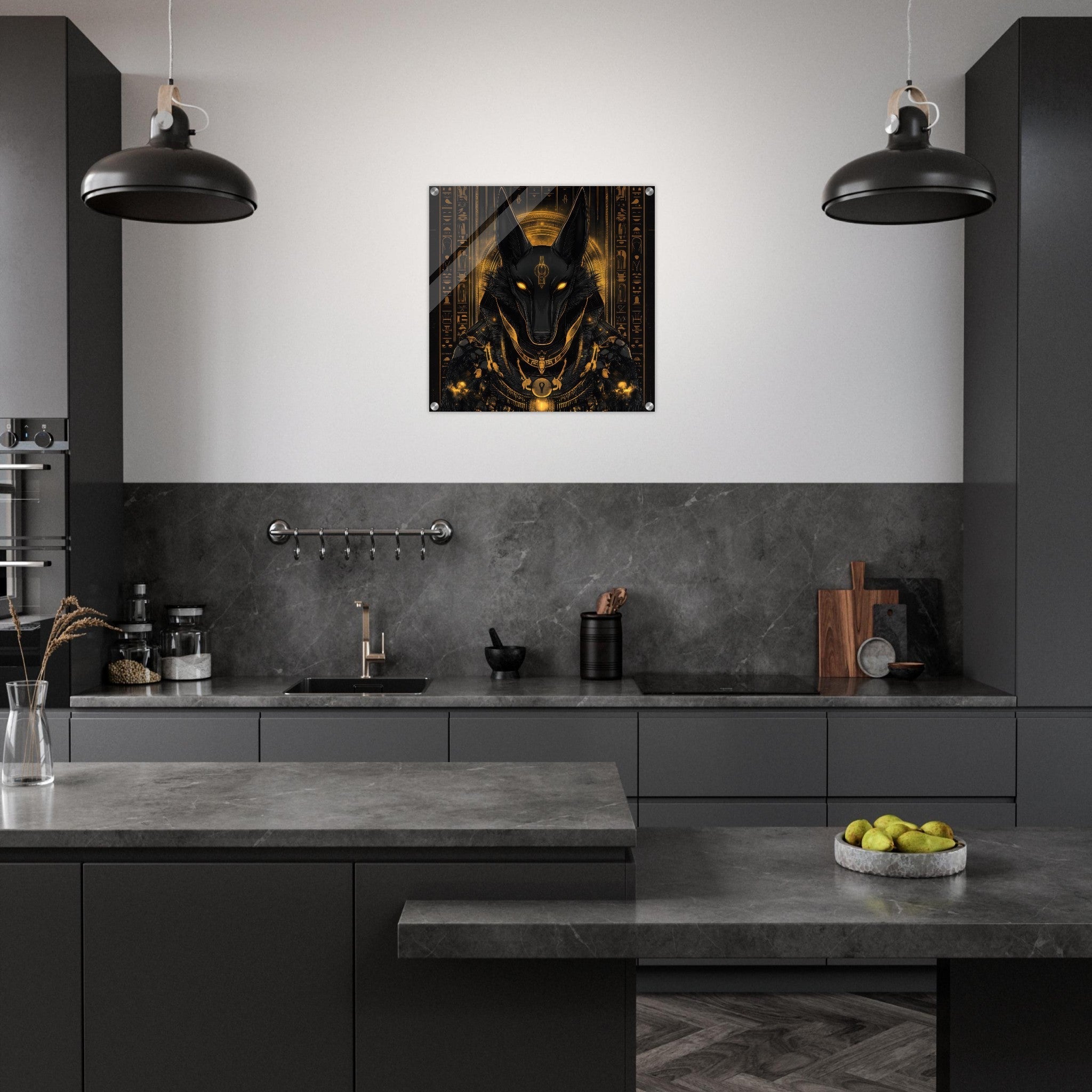 Acrylic Print Square - Anubis Guiding Souls 3 - Shop Ai Art WebShop - Digital Art online Store