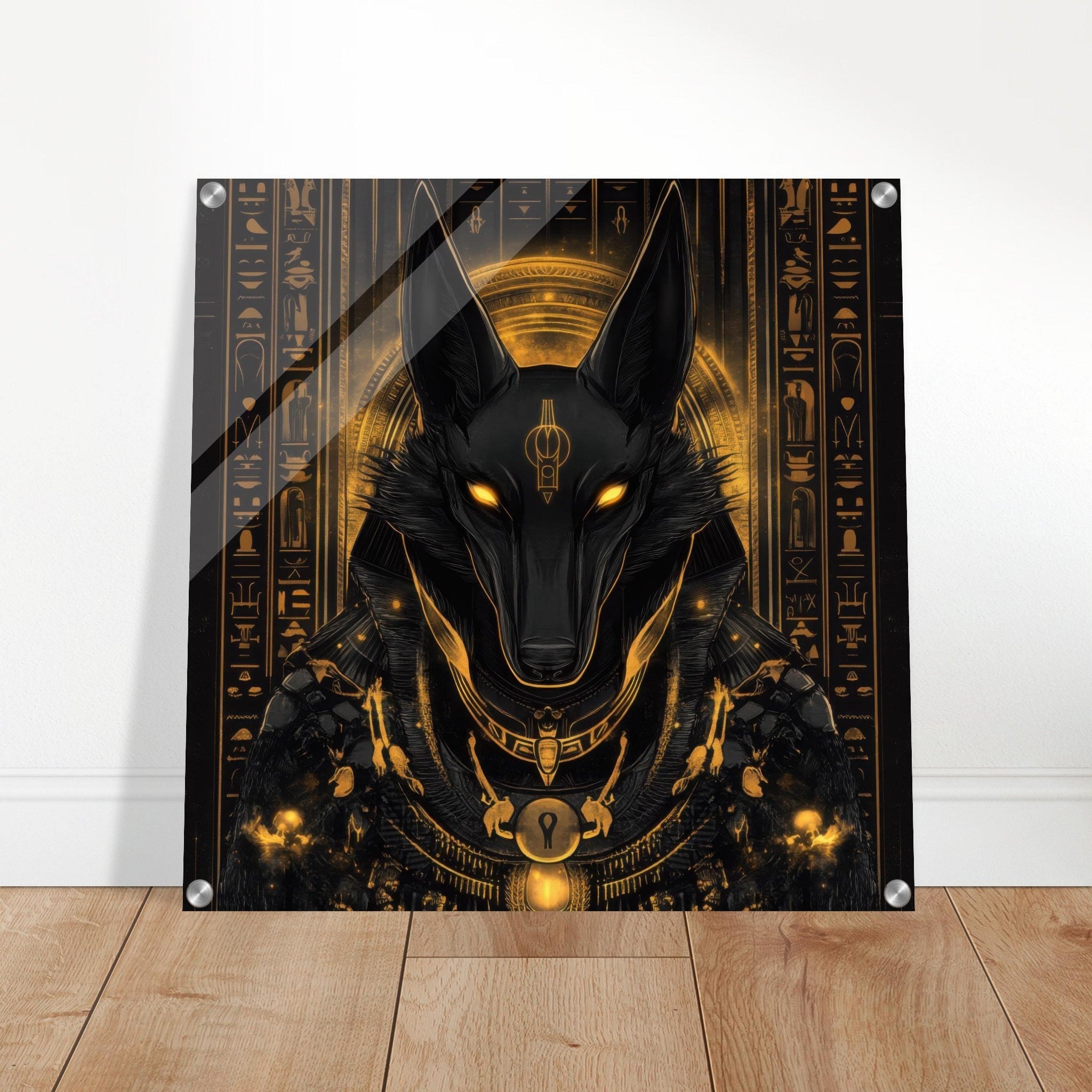 Acrylic Print Square - Anubis Guiding Souls 3 - Shop Ai Art WebShop - Digital Art online Store